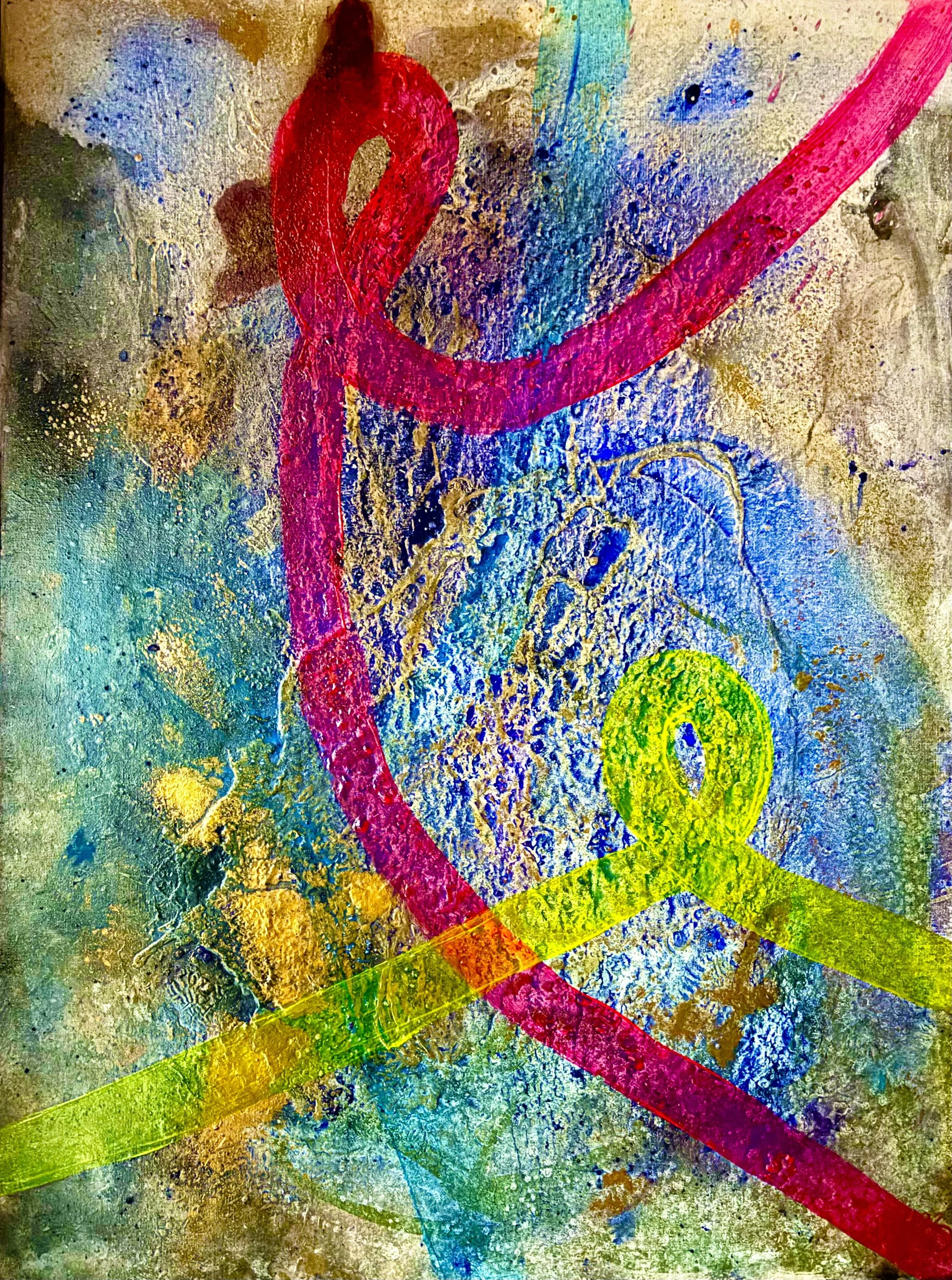 „Hard Times“, 60x80cm, mixed media.