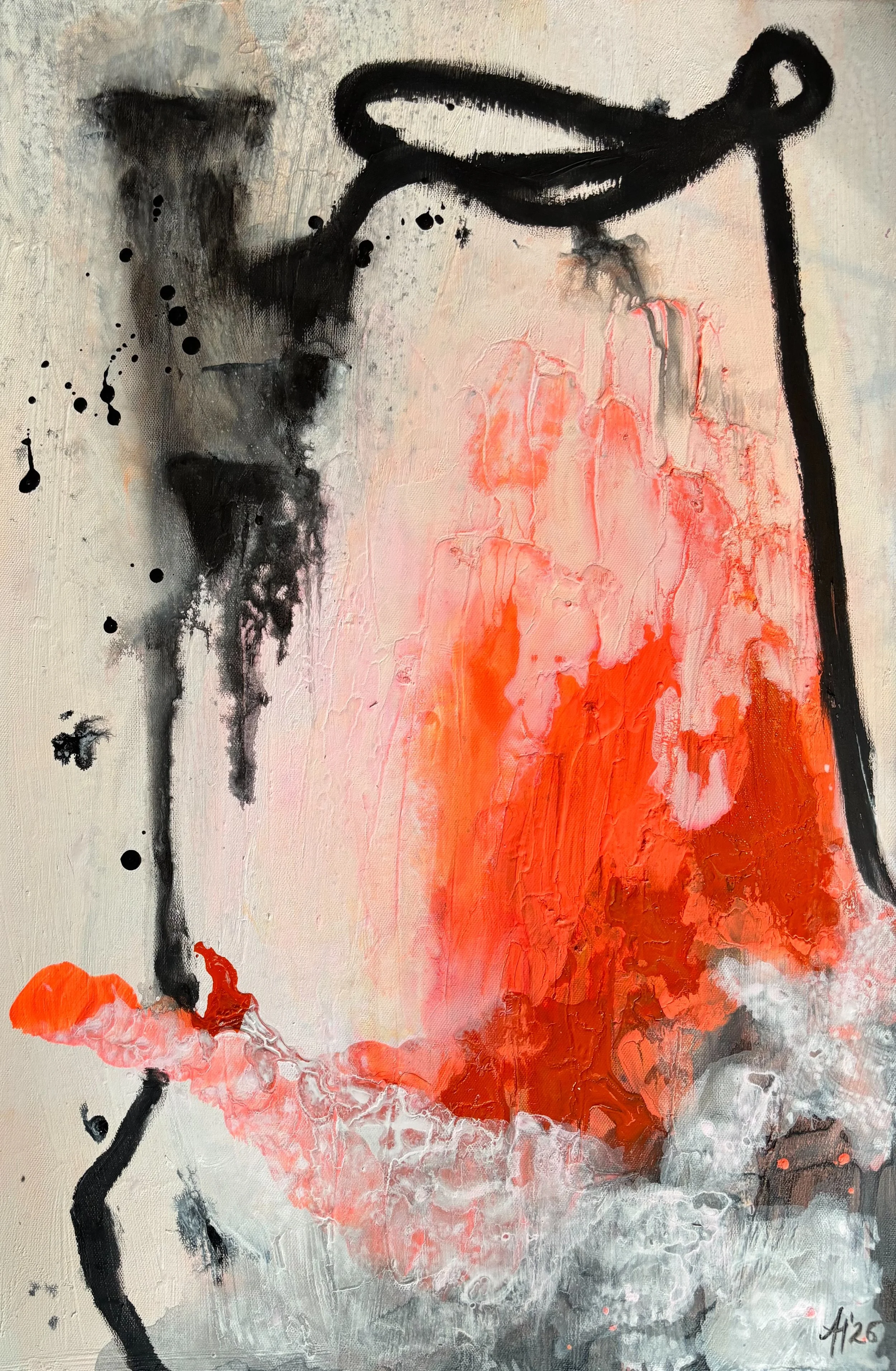 “Pressure Marks II - Exposed”, 40×60 cm, mixed media.