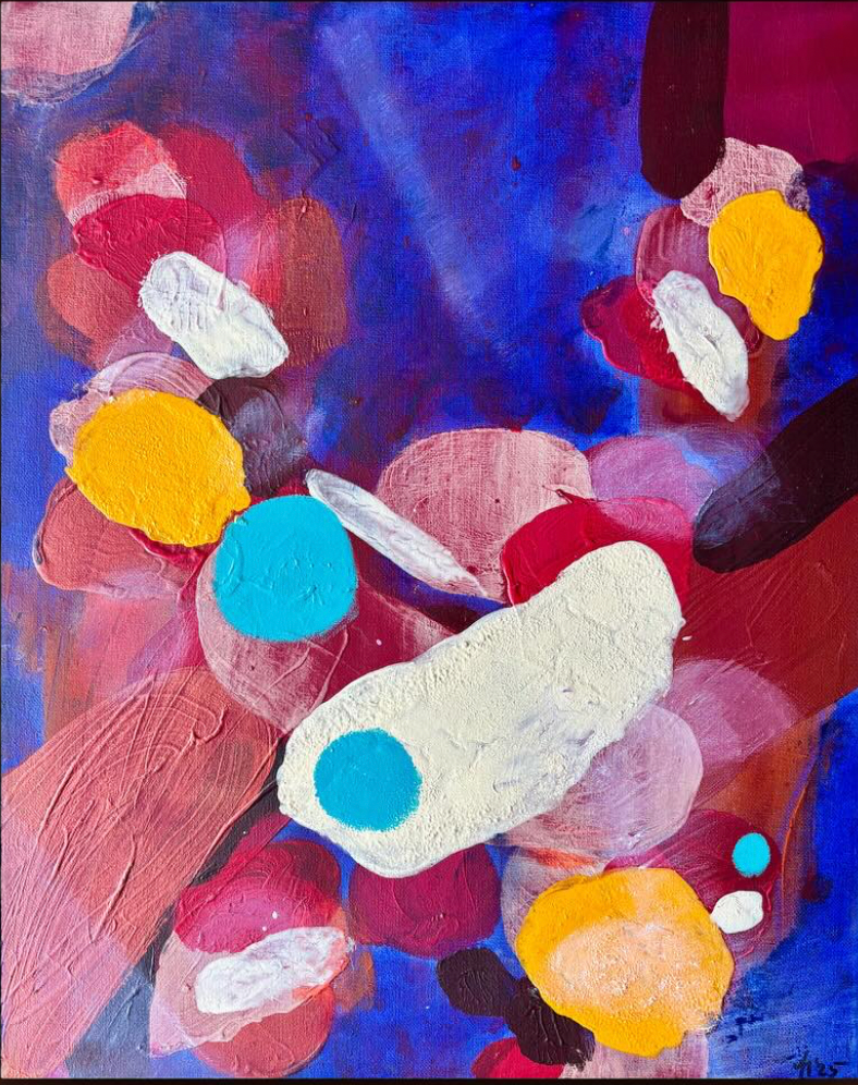 “Just Pigment On Canvas II”, 40×50 cm, mixed media.