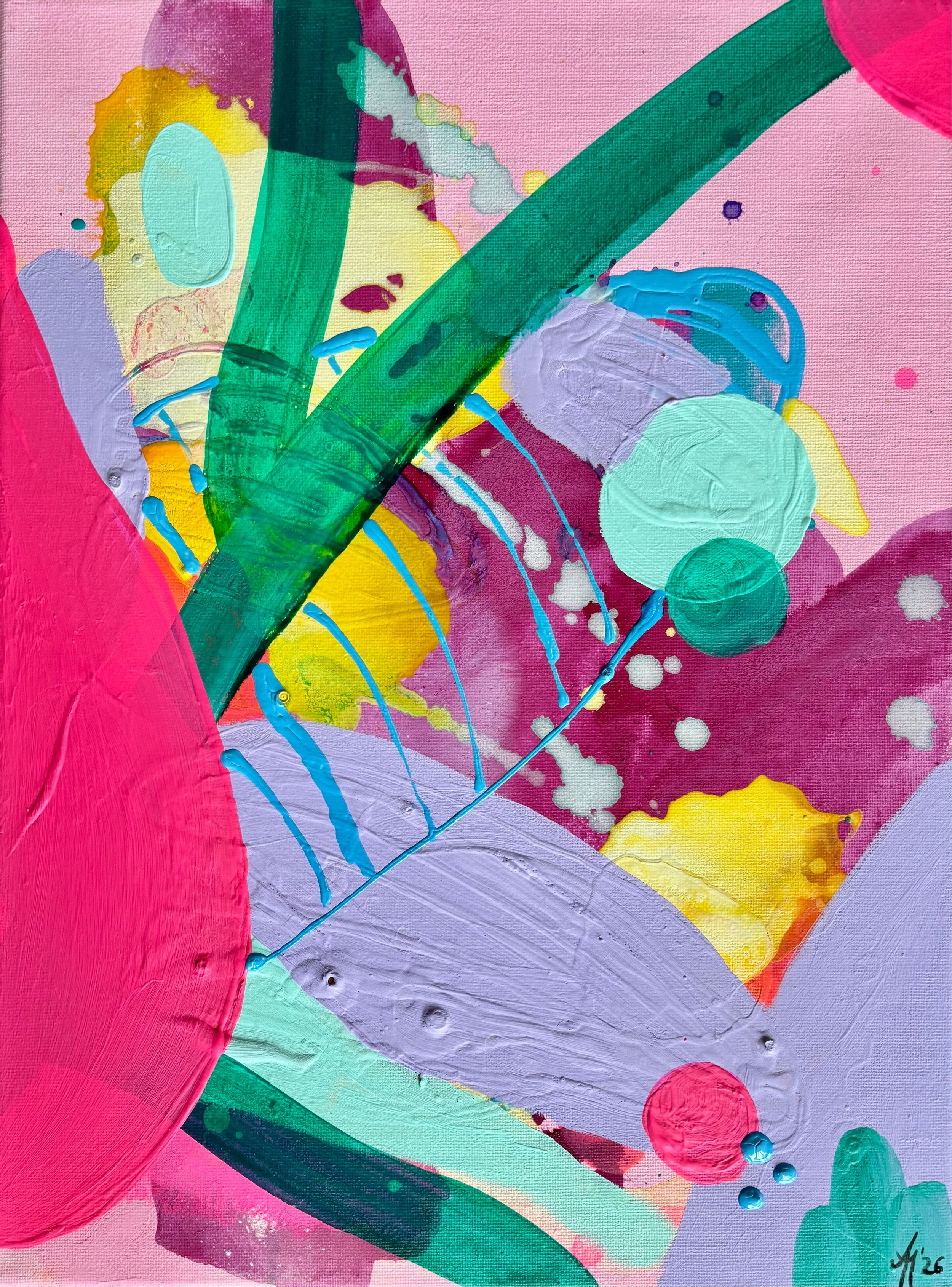 „Color Fragments I“, 30x40cm, mixed media on canvas, 420 € + shipping