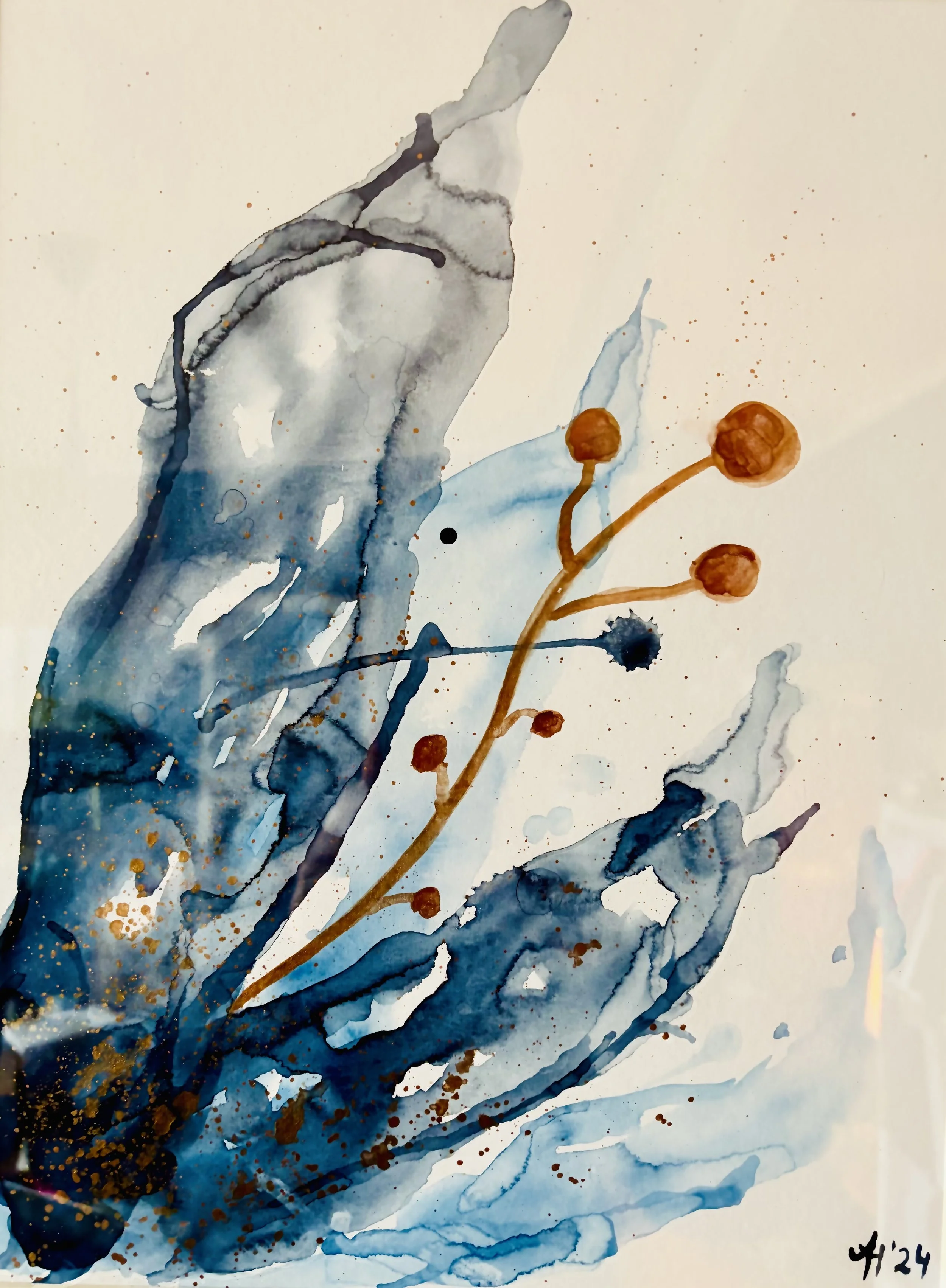 „Under the Sea 2“, 29,7x21,00cm, watercolor on paper.