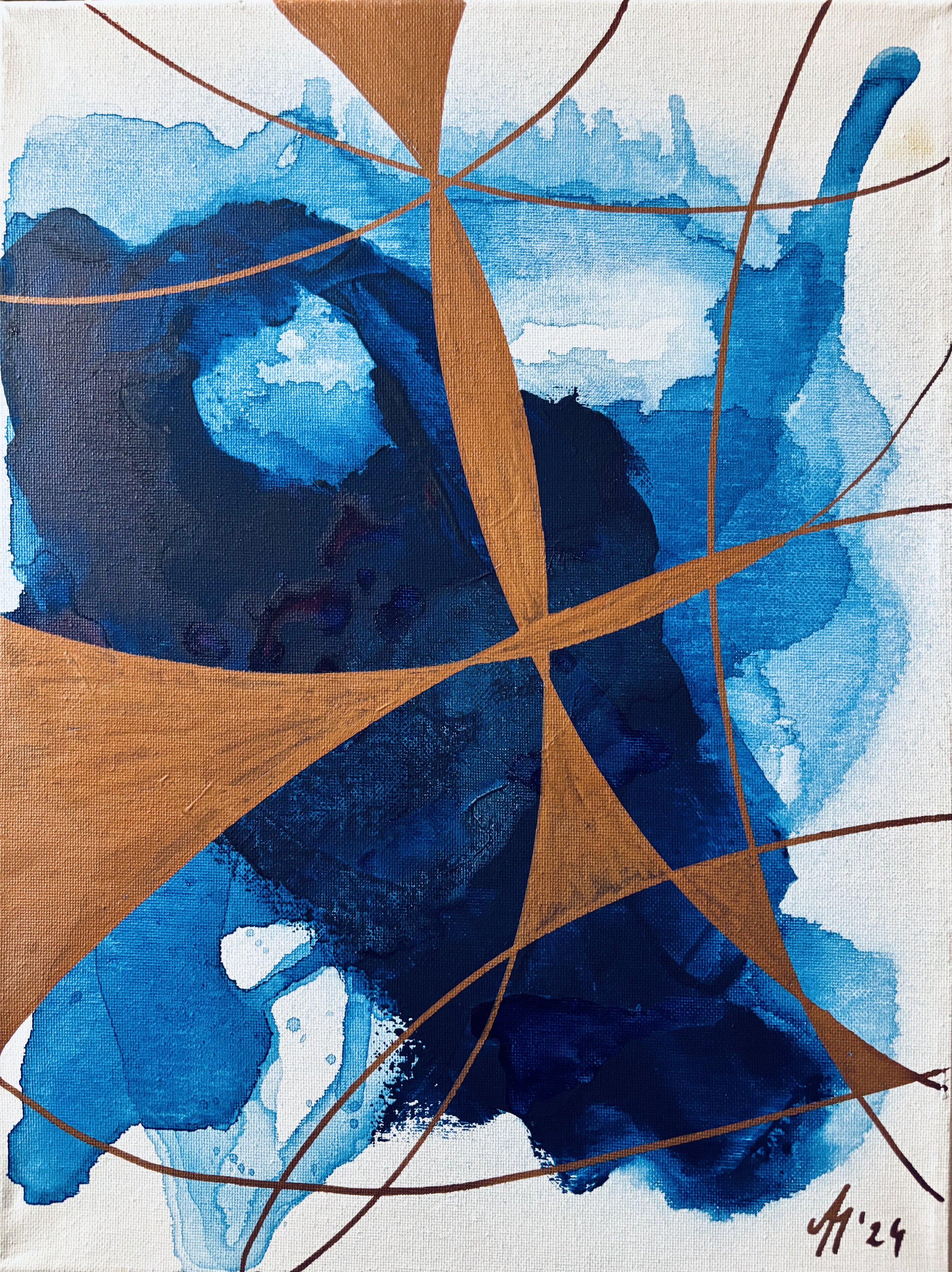 „Indigo“, 30x40 cm, acrylic on canvas.