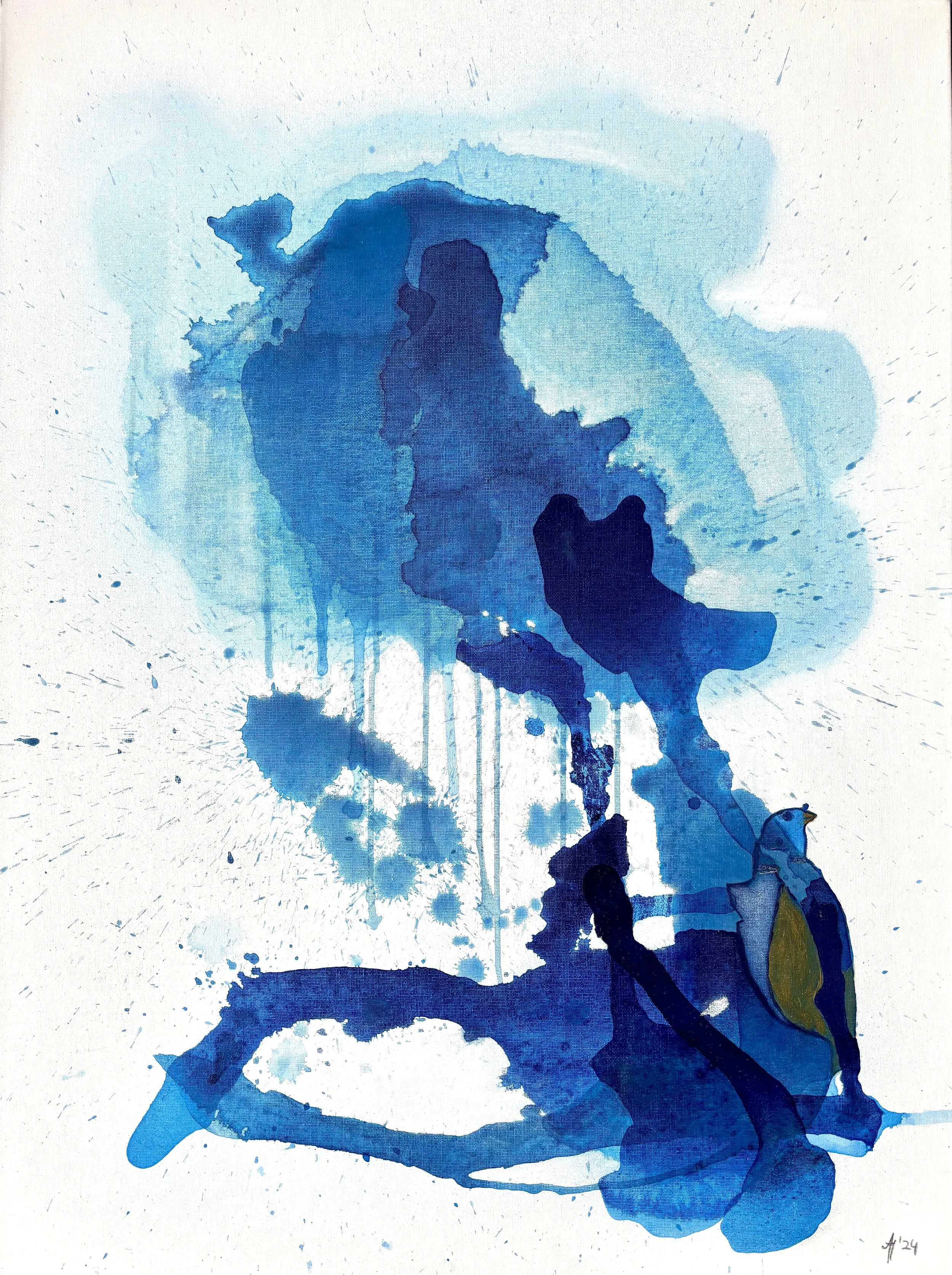 „Blue Bird“, 60x80cm, acrylic on canvas.