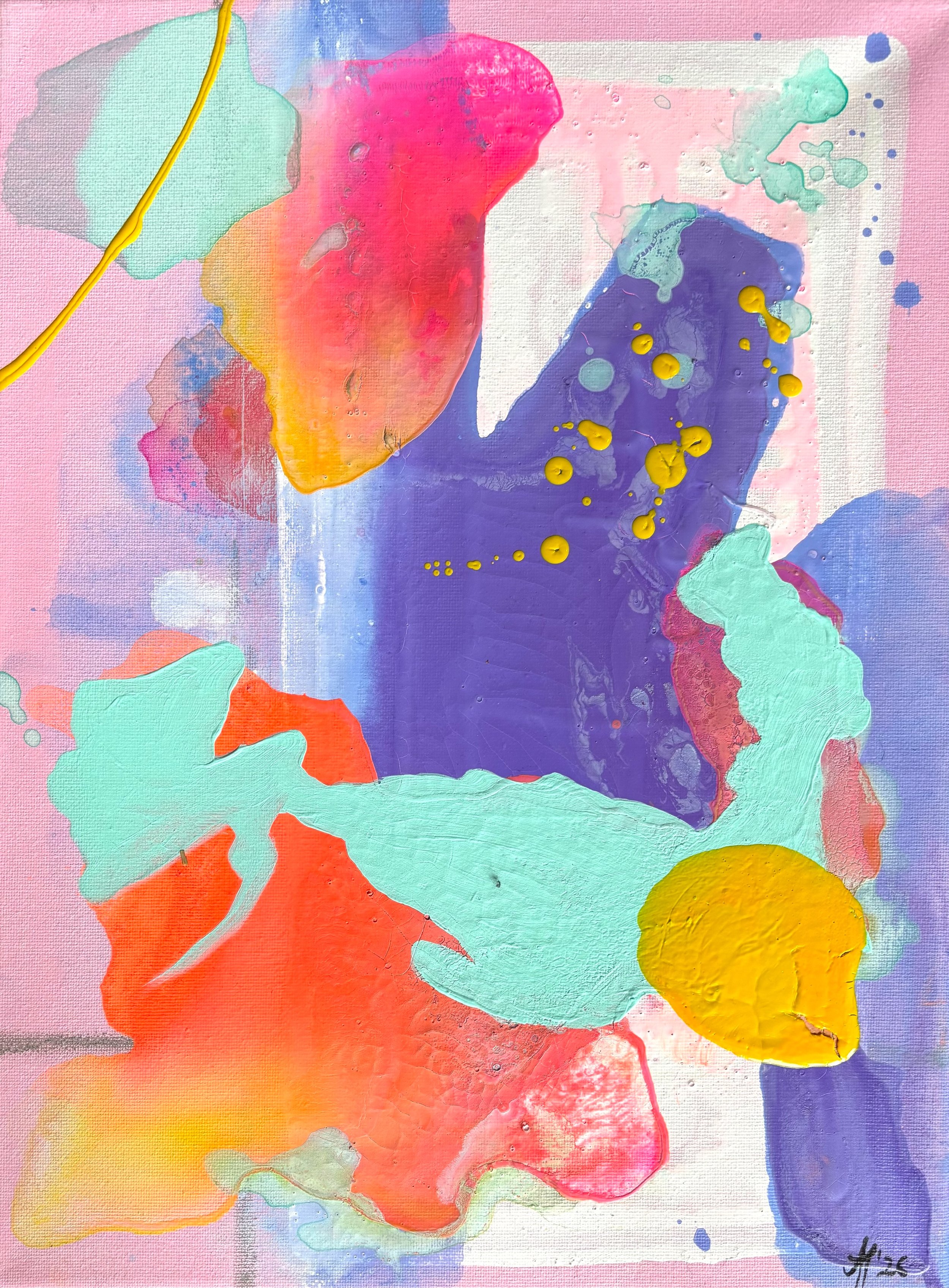 „Color Fragments II“, 30x40cm, mixed media on canvas, 420 € + shipping