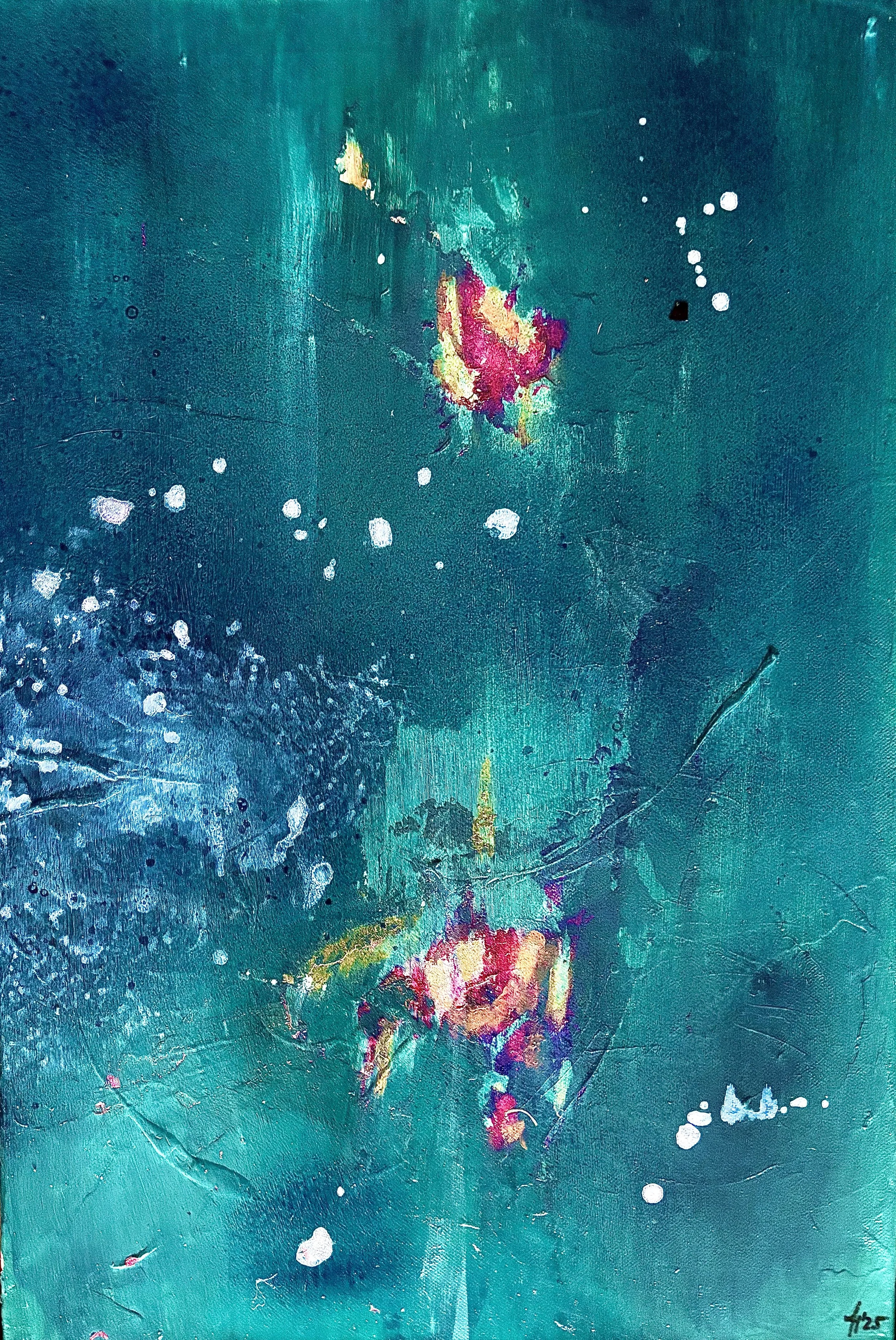 „Whispers Below 2“, 40x60 cm, acrylic on canvas.