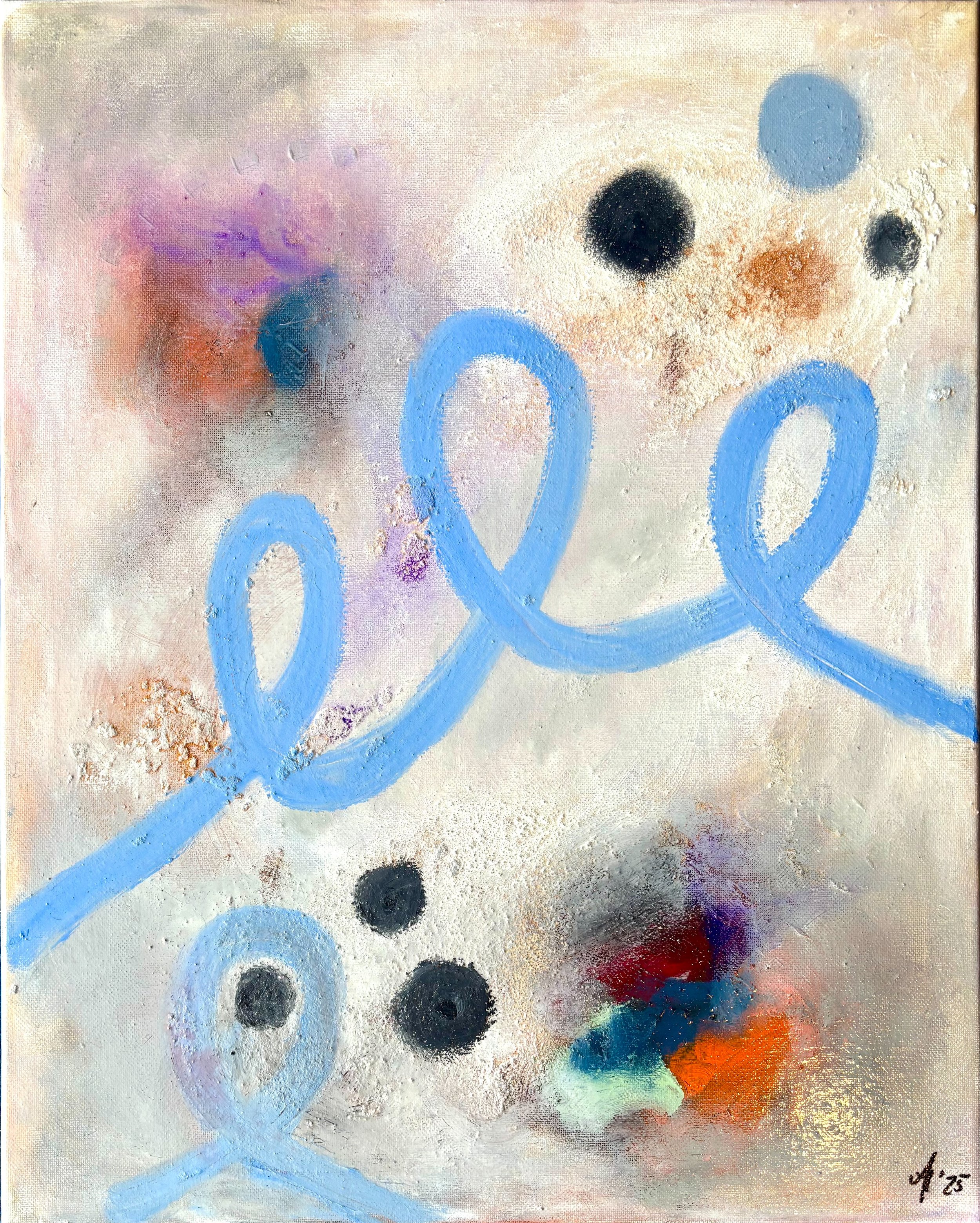 “Fading Summer”, 40×50 cm, mixed media.