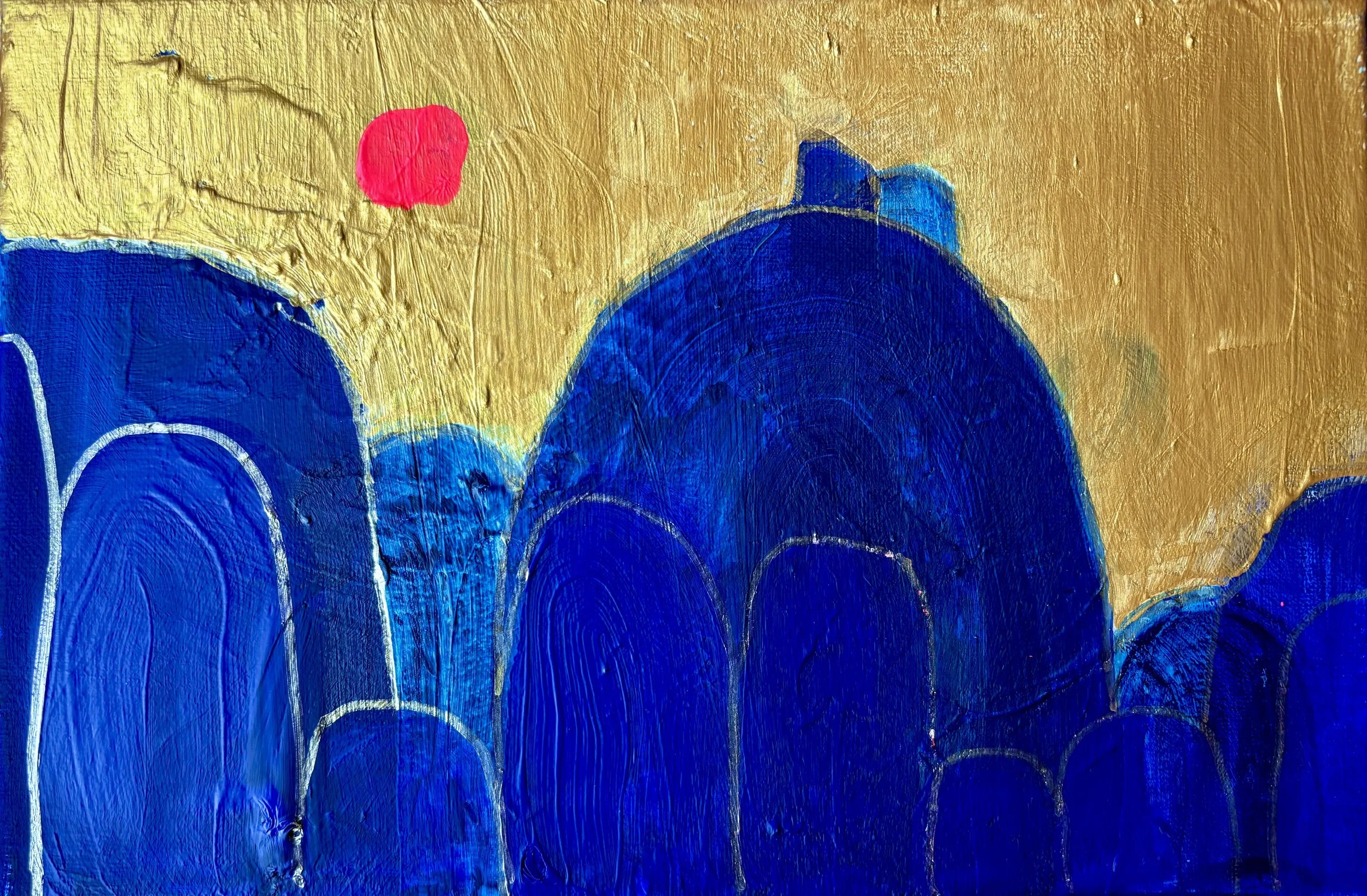 „Blue Mountains“, 30x20cm, acrylic on canvas.