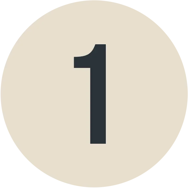 Step 1 badge icon for ordering Bristol Pie Society artisan pies online.