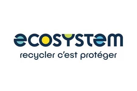 Logo "ecosystem" avec le slogan "recycler c'est protéger" en dessous.