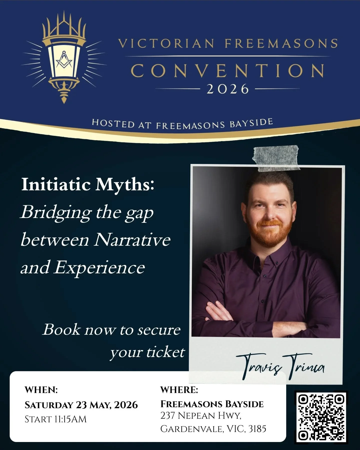 Super excited to be presenting at this year's Freemasons Victoria Convention alongside Bro's Arturo de Hoyos (Grand Archivist and Grand Historian, AASR-SJ) and Mike Kearsley (Prestonian Lecturer and Norman B. Spencer prize winner). 

Come on down, ha