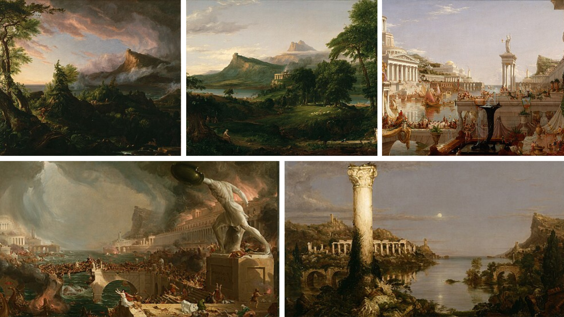 collage thomas cole the course of empire