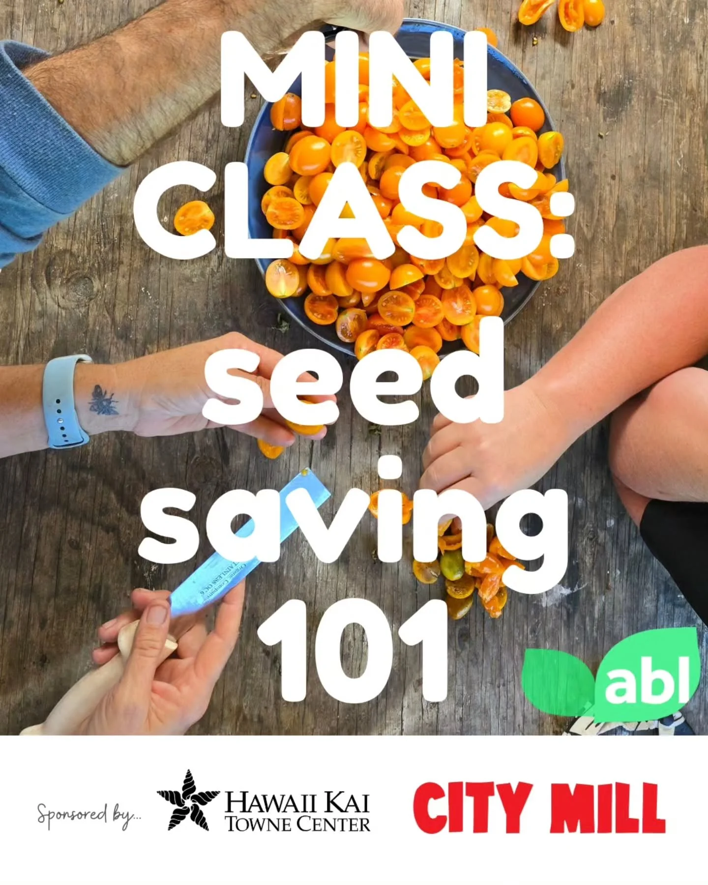 Join is for our next Abl Garden community work day! 

📅 Sunday, April 12th 10:30AM-12:00PM
📍 @hawaiikaitownecenter 
🌐 Register through link in bio

We are going to be caring for the garden and also teaching a mini seed saving class!

#OahuEvents #