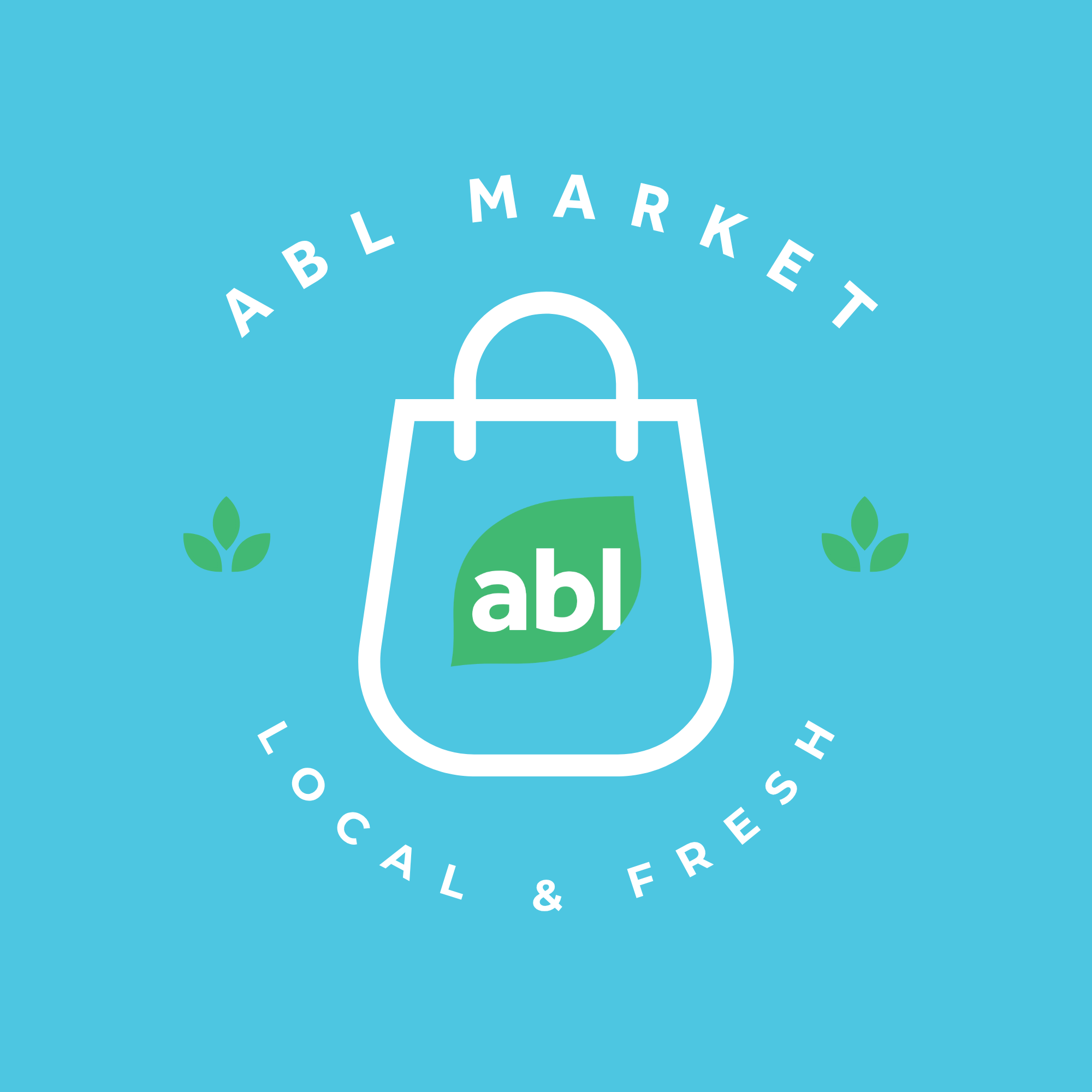 Logo with a light blue background, featuring a white outline of a shopping bag with a green circle inside, surrounded by green leaves. The words 'BACKYARD SALE & FREE' are arranged in a circular pattern around the bag.