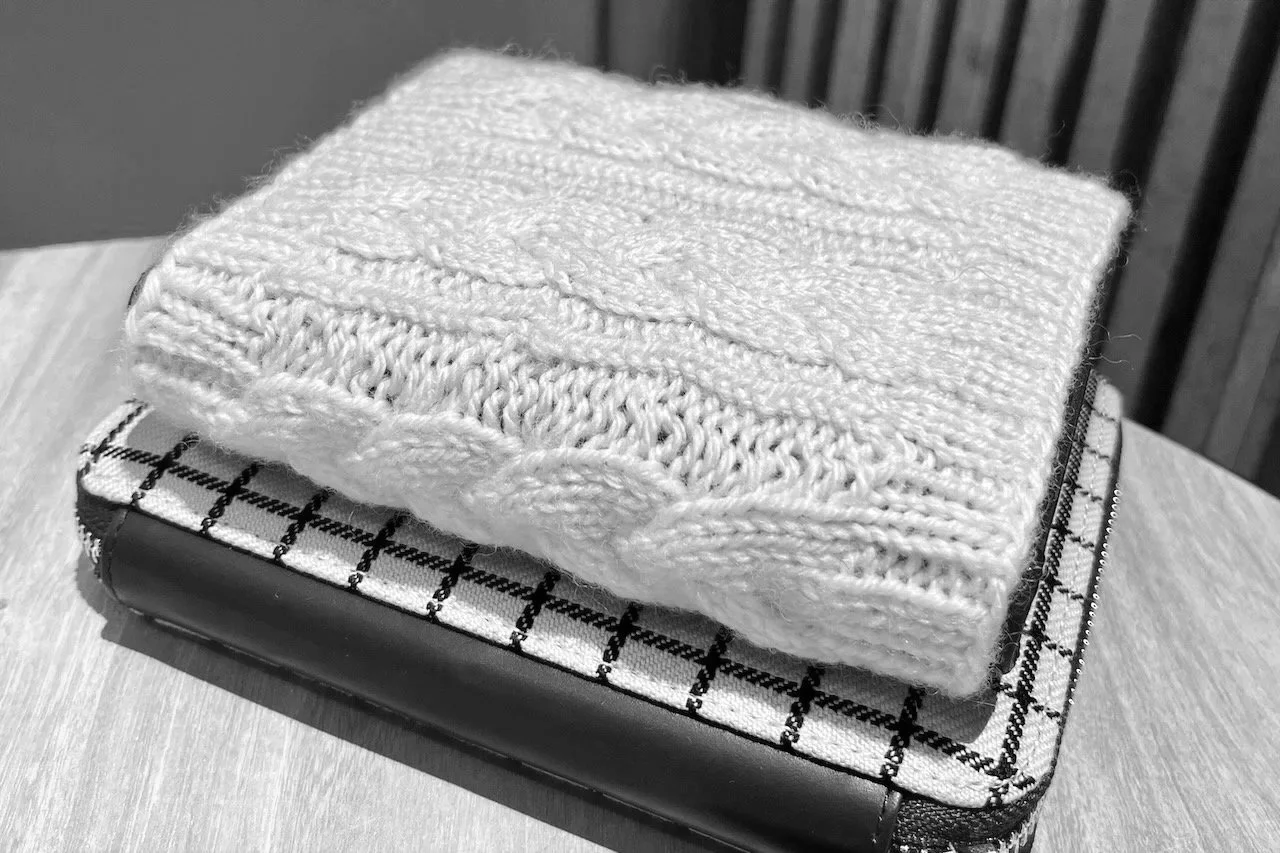 Knitting Pattern: A Cabled Book Sleeve