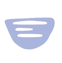 Illustration of a face mask with a blue and purple color scheme.