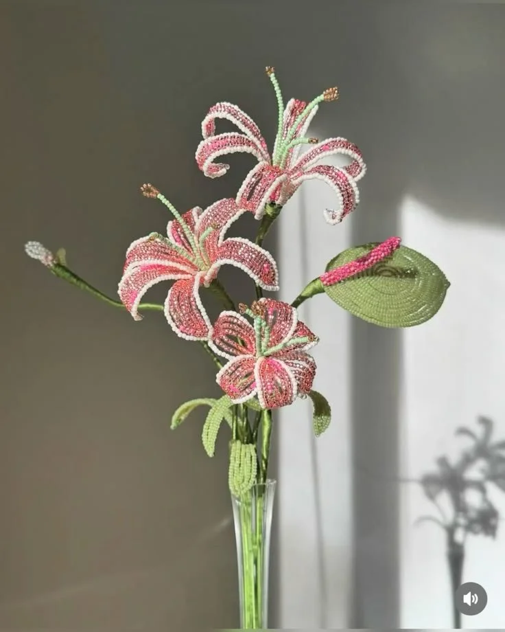 French-Beaded Flowers - Lillies