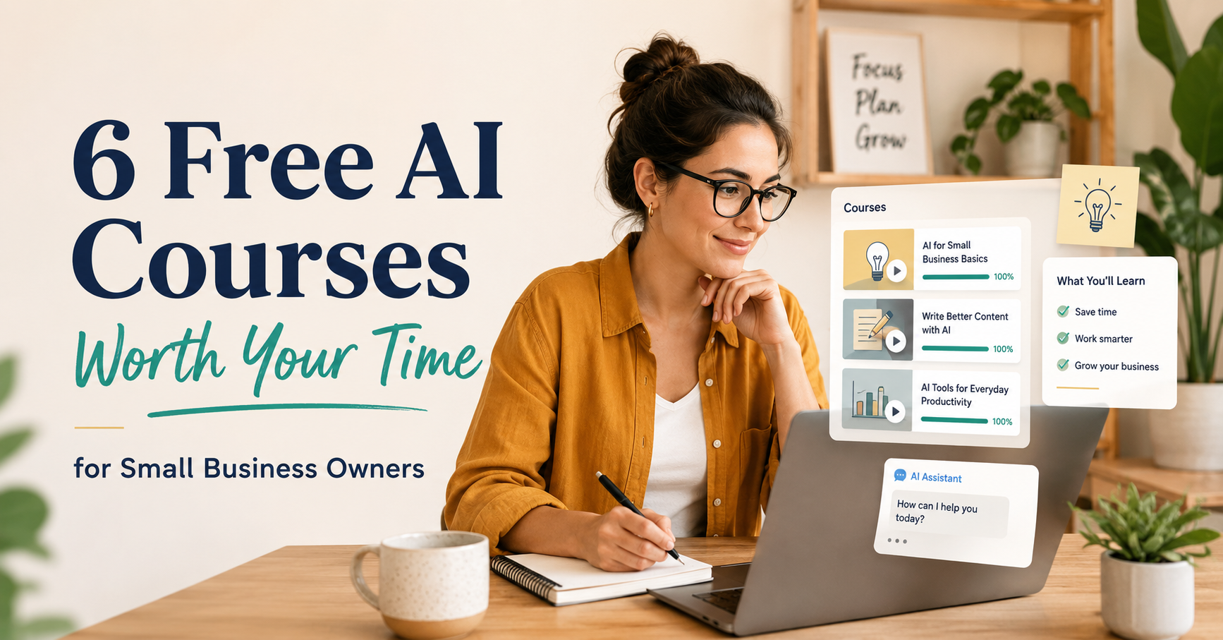 6 Free AI Courses Worth Your Time If You Run a Small Business