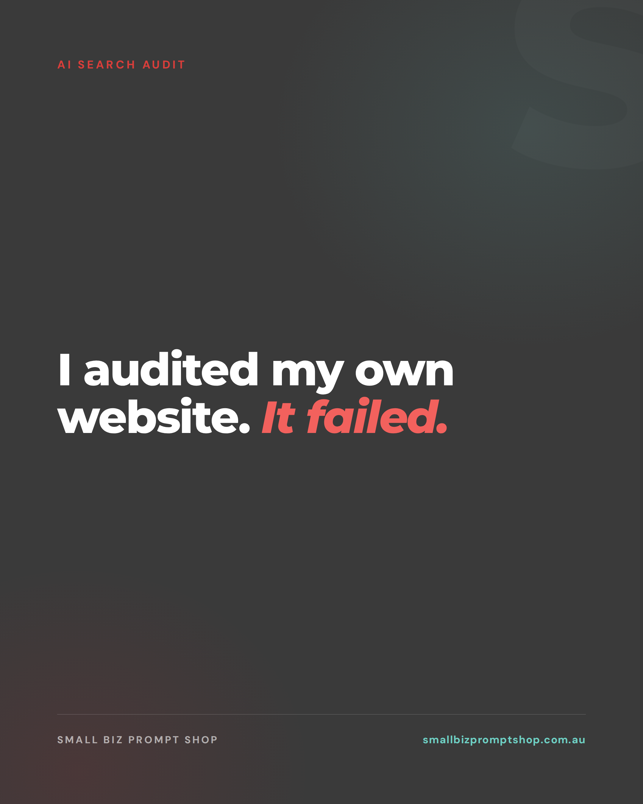 I Audited My Own Website for AI Search. It Scored 53 Out of 100