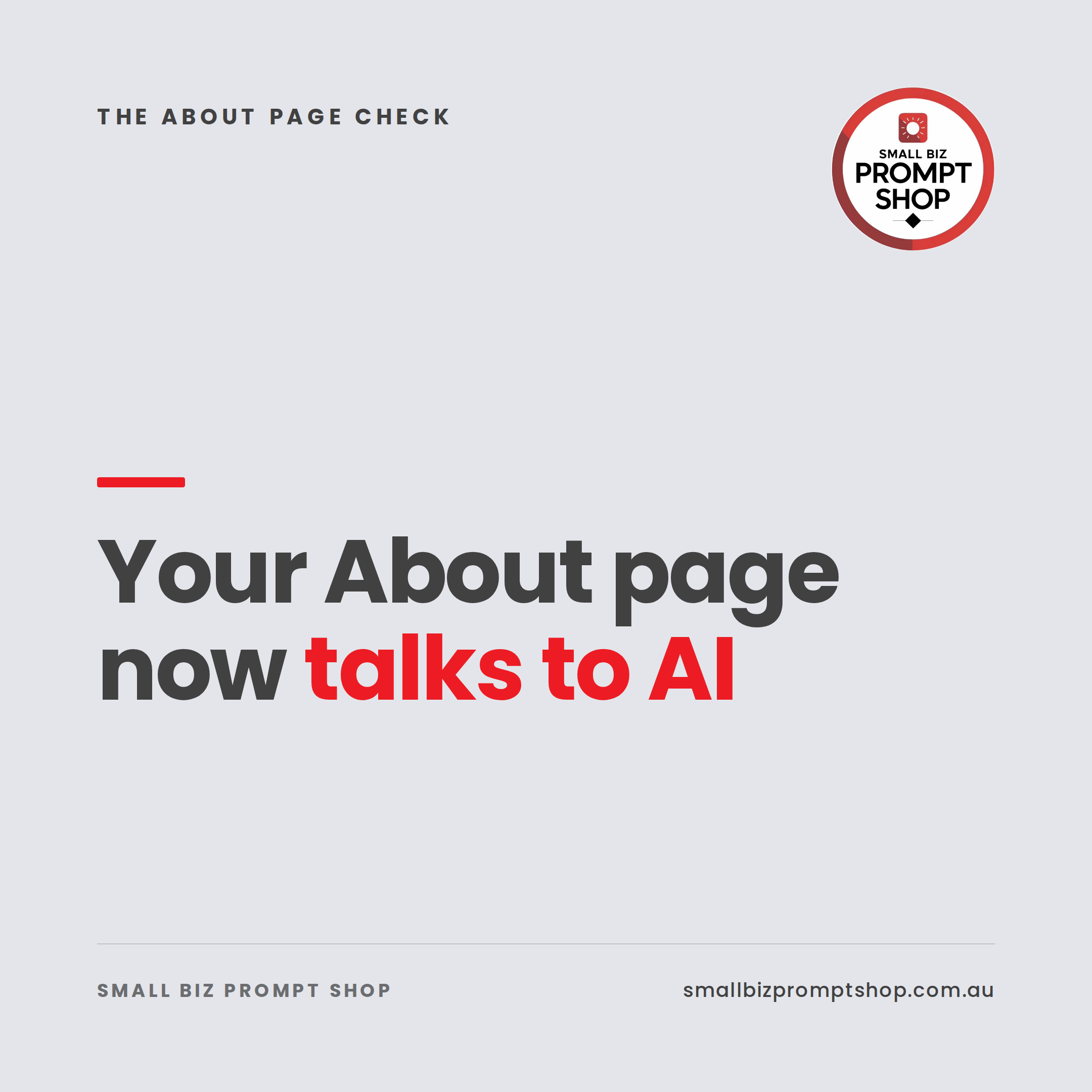 Your About Page Is Talking to AI Now. Here's What It Should Say