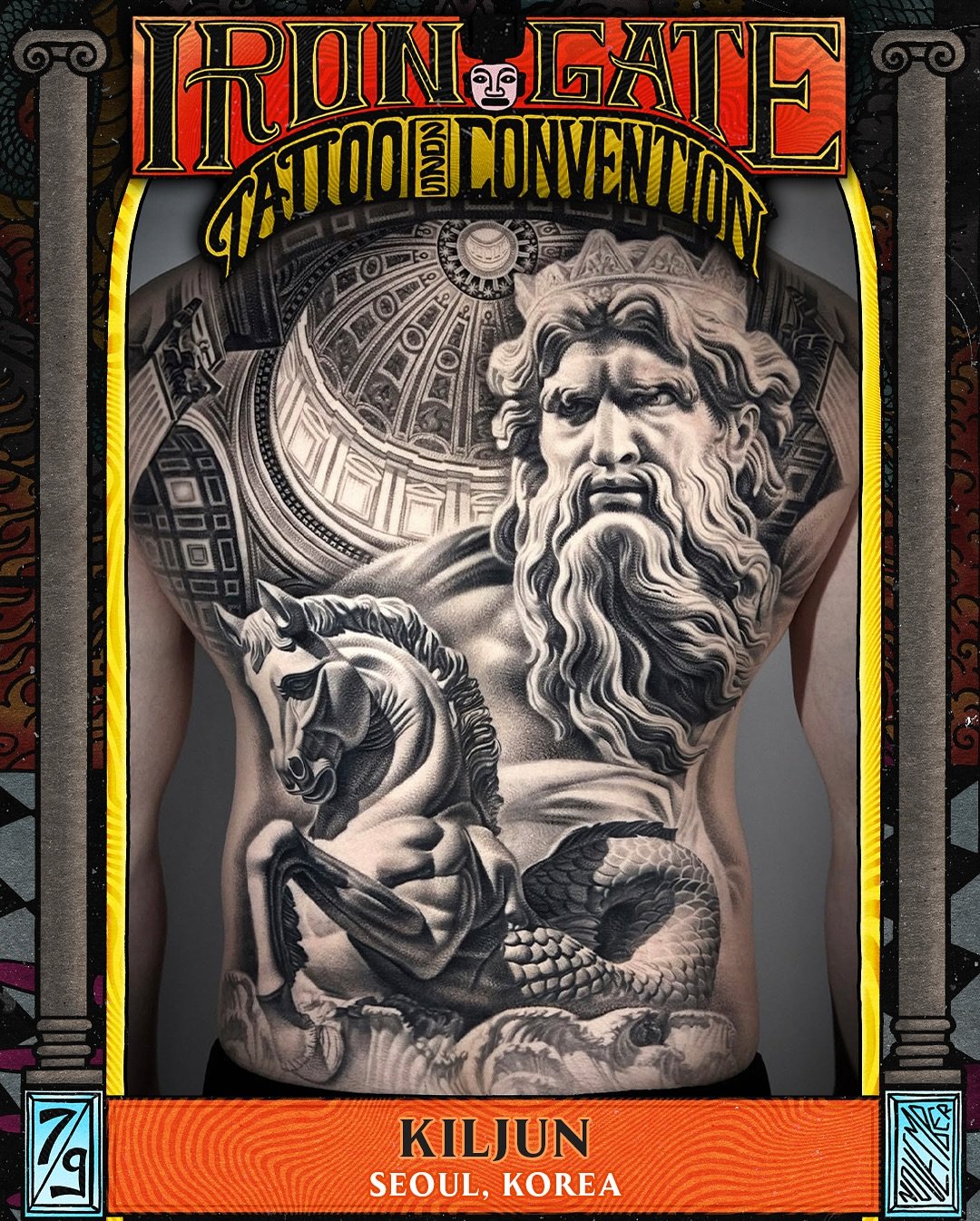 @kiljun 🇰🇷 WILL BE ATTENDING ⛓️THE IRON GATE⛓️ 

Owner of @seoulinktattoo in Seoul, Korea, we are so excited to have Kiljun showcase his incredible black and grey style at The Iron Gate!

Contact @kiljun for bookings 

🐍TICKETS ON SALE 4TH JUNE AT