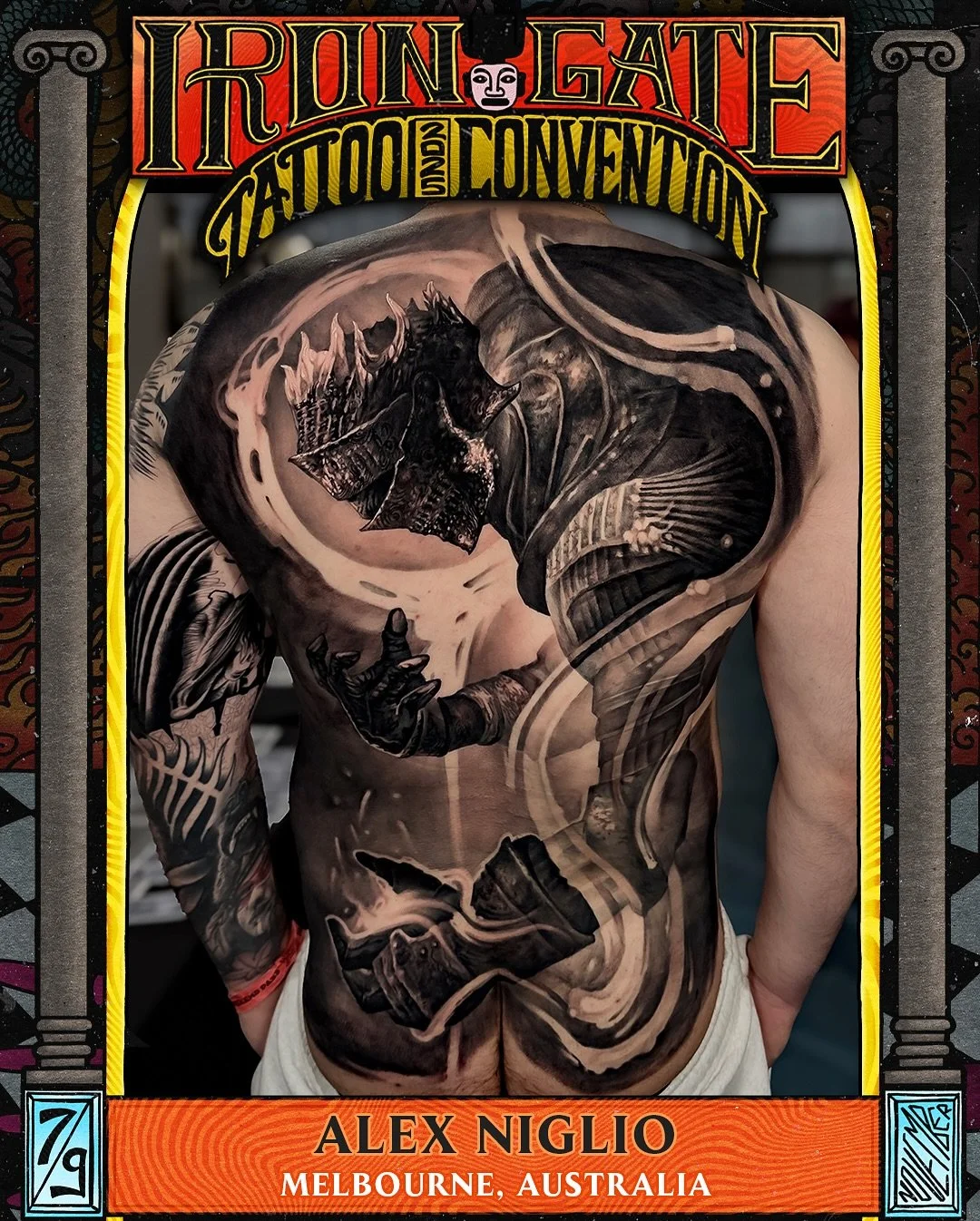 @alexnigliotattoos 🇦🇺 WILL BE ATTENDING ⛓️THE IRON GATE⛓️ 

Working out of @ravenshollowtattoo in Melbourne, Australia, we are so excited to have Alex showcase his realism style at The Iron Gate!

Contact @alexnigliotattoos for bookings 

🐍TICKETS