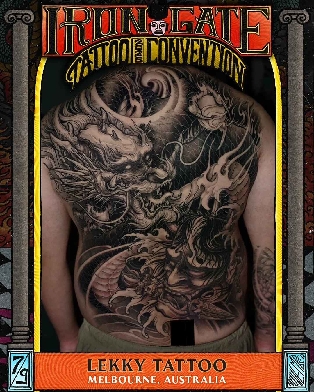 @lekkytattoo 🇦🇺 WILL BE ATTENDING ⛓️THE IRON GATE⛓️ 
Working out of @ravenshollowtattoo in Melbourne, Australia, we are so excited to have Lekky showcase his oriental black and grey style at The Iron Gate
Contact @lekkytattoo for bookings 
🐍TIC
