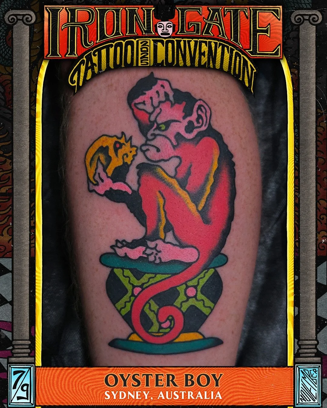 @oysterboyart 🇦🇺 WILL BE ATTENDING ⛓️THE IRON GATE⛓️ 
Working out of @influencetattoostudio in Sydney, Australia, we are so excited to have OB showcase his traditional style at The Iron Gate
Contact @oysterboyart for bookings 
🐍TICKETS ON SALE