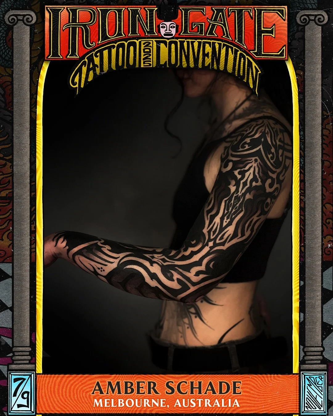 @schade.tattoos 🇦🇺 WILL BE ATTENDING ⛓️THE IRON GATE⛓️ 
Working out of @corner_store_studio in Melbourne, Australia, we are so excited to have Amber showcase her black work ornamental style at The Iron Gate
Contact @schade.tattoos for bookings