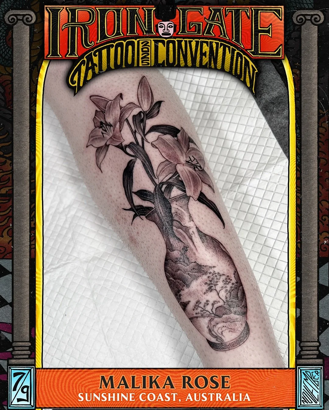 @malikarose 🇦🇺 WILL BE ATTENDING ⛓️THE IRON GATE⛓️ 
Working out of the Sunshine Coast, Australia, we are so excited to have Malika showcase her fine line black and grey style at The Iron Gate
Contact @malikarose for bookings 
🐍TICKETS ON SALE N