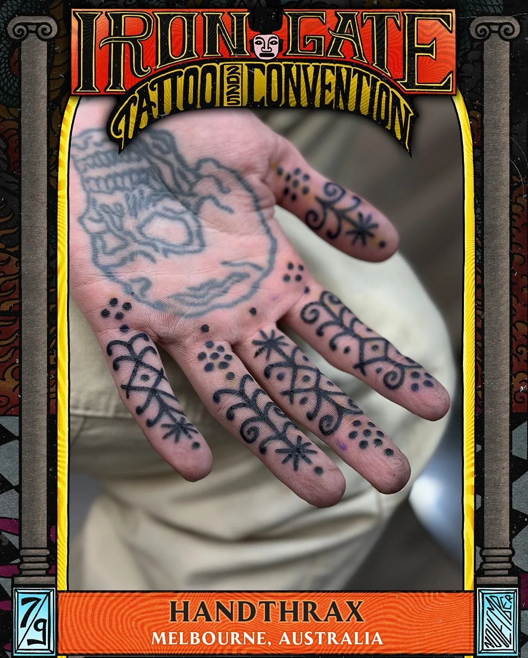 @handthrax 🇦🇺 WILL BE ATTENDING ⛓️THE IRON GATE⛓️ 
Working out of @mans_ruin_tattoo in Melbourne, Australia, we are so excited to have Camila showcase her hand poke style at The Iron Gate!
Contact @handthrax for bookings 
🐍TICKETS ON SALE NOW!