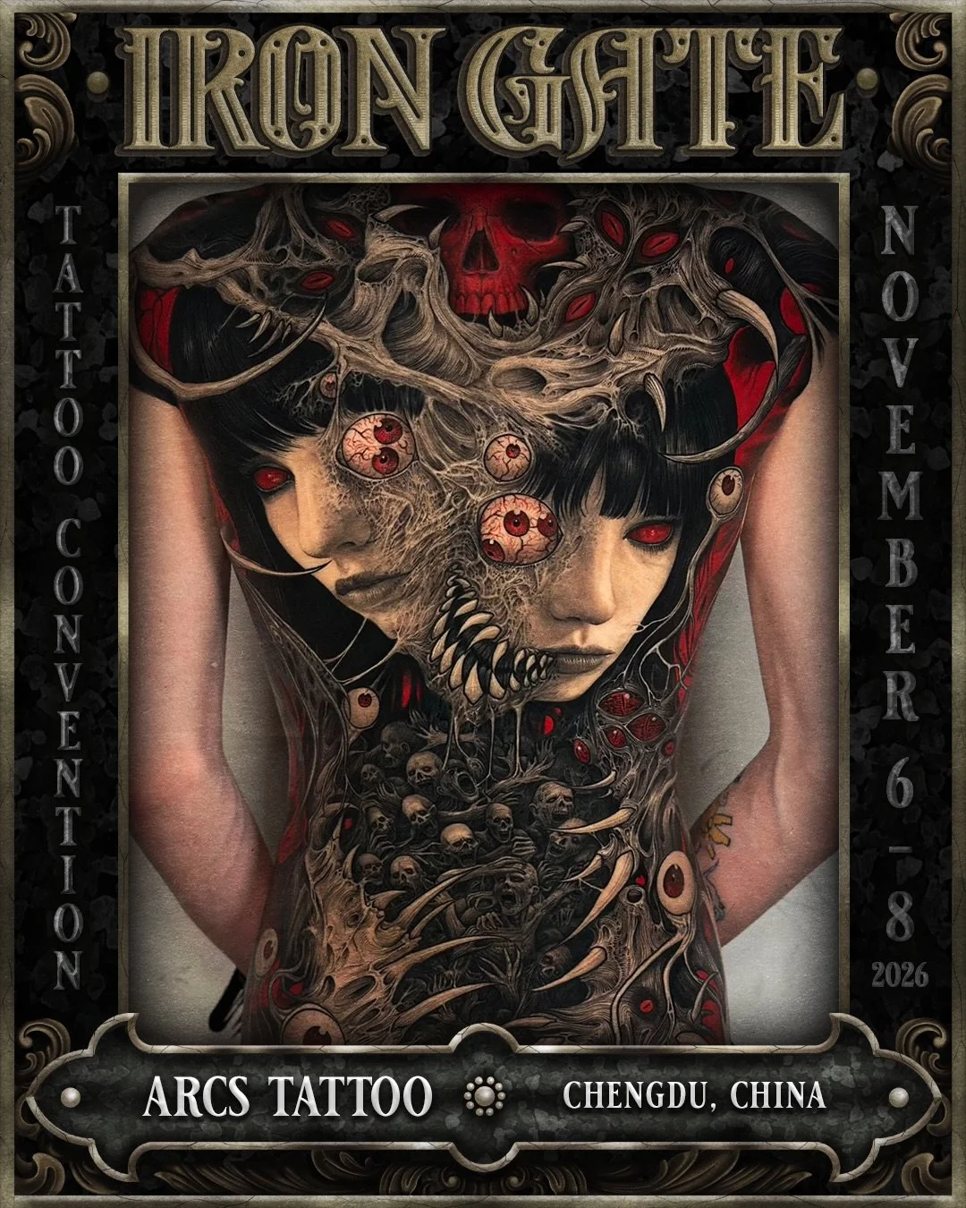 @arcstattoo 🇨🇳 

Working out of his studio in Chengdu, China and joining the @inklabtattoomachine crew at the convention, we are so excited to welcome Arcs to ⛓️ IRON GATE 2026⛓️ 

Contact @arcstattoo for bookings 

💥 TICKETS ON SALE SOON
🗓 NOVEM