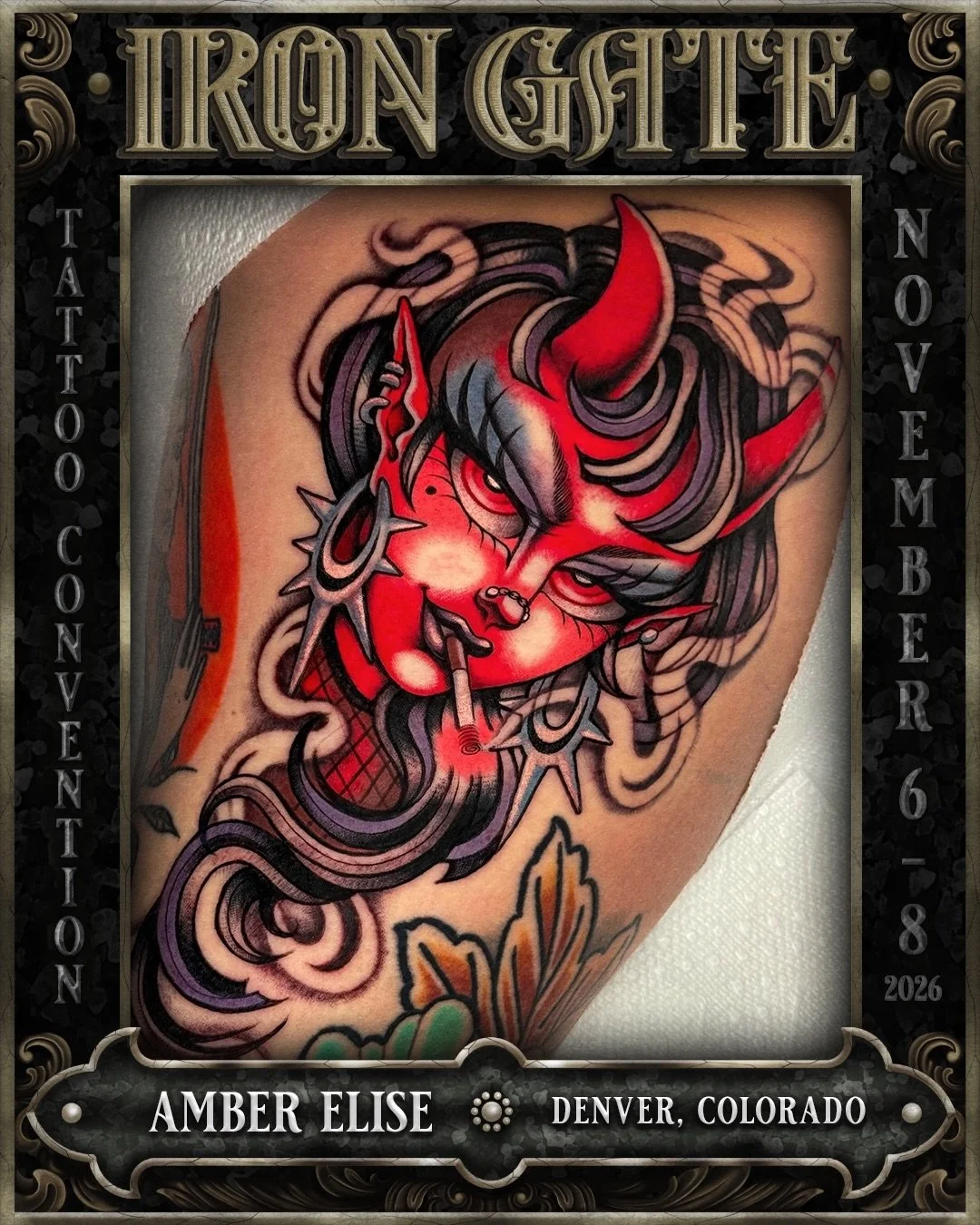 @amber.elise.tattoos 🇺🇸 

Working out of @rainbowdemondenver in Denver, Colorado and making her way to Australia for the first time, we are so excited to welcome Amber to ⛓️ IRON GATE 2026⛓️

Contact @amber.elise.tattoos for bookings 

💥 TICKETS O