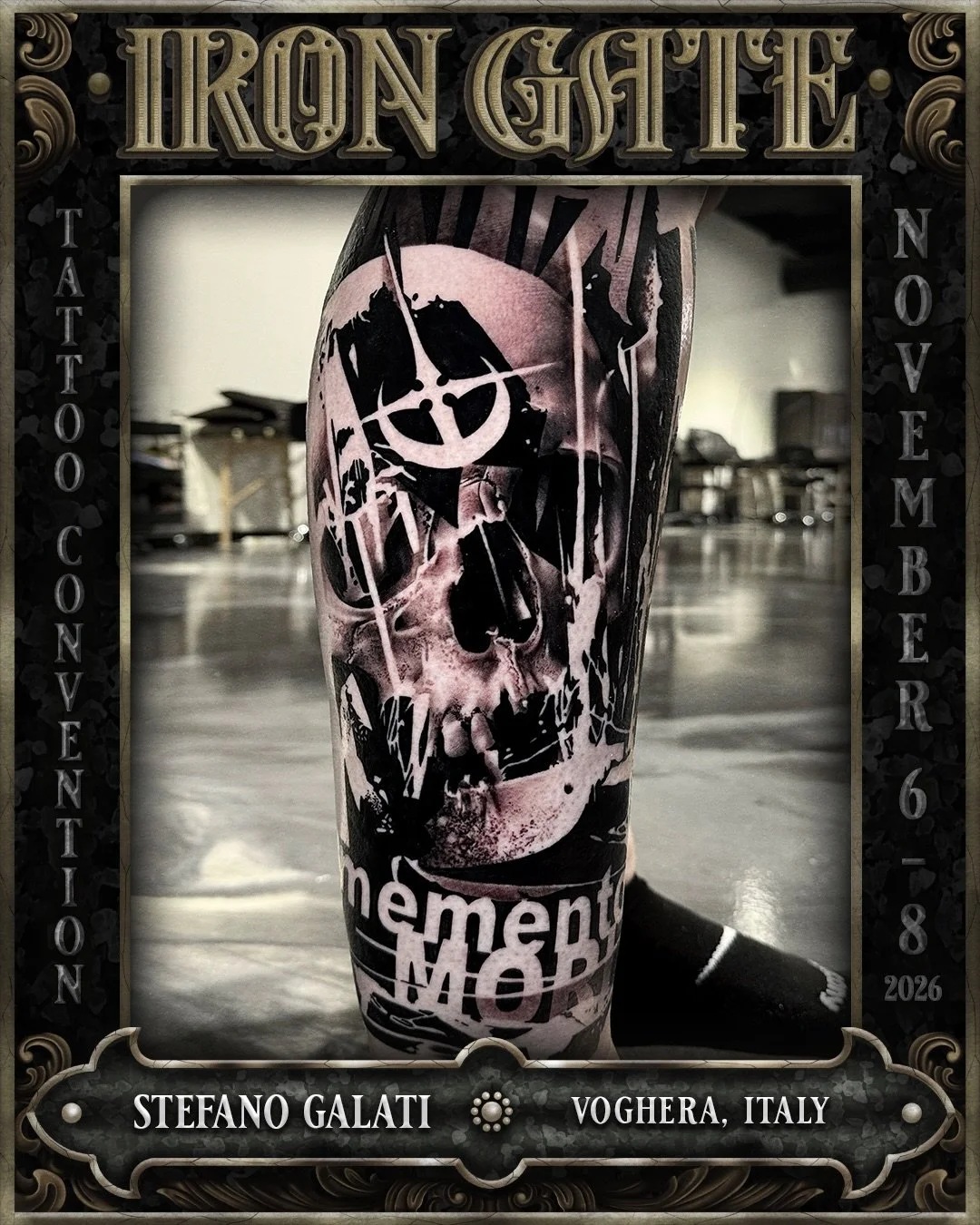 @stefanogalati_ Voghera, Italy 🇮🇹 

Working out of @royaleink in Voghera, Italy and making his way to Australia for the first time, we are so excited to welcome Stefano to ⛓️ IRON GATE 2026⛓️

Contact @stefanogalati_ for bookings 

💥 TICKETS ON SA