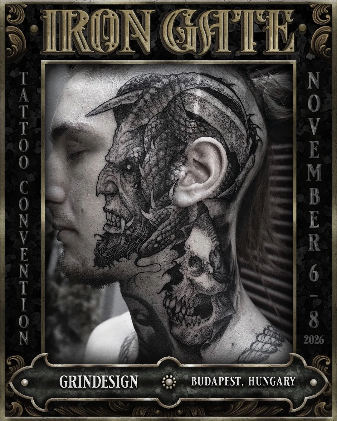 @grindesign_tattoo - Budapest, Hungary 🇭🇺 

Owner of @rookletink and finally making his to Australia for the first time, we are so excited to welcome Rob to ⛓️ IRON GATE 2026⛓️

Contact @grindesign_tattoo for bookings 

💥 TICKETS ON SALE SOON
🗓 N