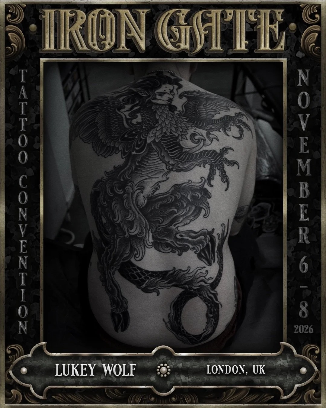 @lukey.wolf - London, UK 🇬🇧 

Working out of @red_point_tattoo and making his way to Australia for the first time, we are so excited to welcome Lukey to ⛓️ IRON GATE 2026⛓️

Contact @lukey.wolf for bookings 

💥 TICKETS ON SALE SOON
🗓 NOVEMBER 6TH