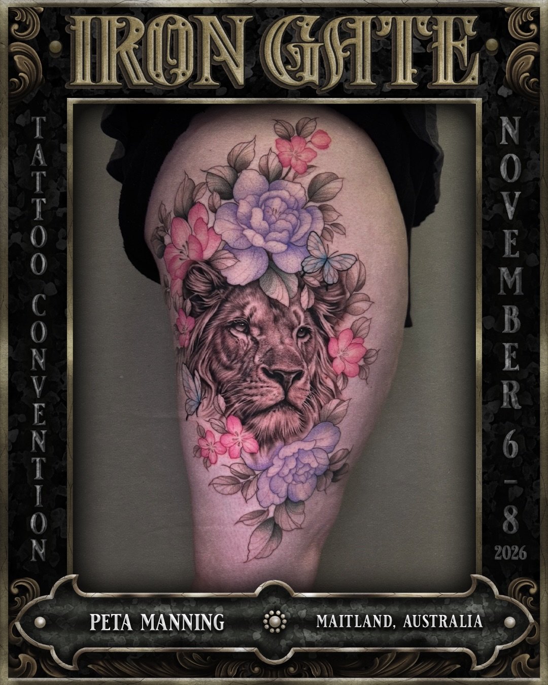 @_peta_manning_tattoo_ - Maitland, Australia 🇦🇺 

Working out of @odium.tattoo, we are so excited to welcome PETA to ⛓️IRON GATE 2026⛓️

Contact @_peta_manning_tattoo_ for bookings!

💥 EARLY BIRD TICKETS ON SALE NOW!
🗓 NOVEMBER 6TH - 8TH 2026
📍 