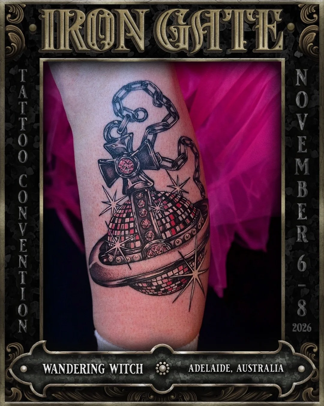 @wanderingwitchtattoo - Adelaide, Australia 🇦🇺 

We are so excited to welcome Wandering Witch to ⛓️IRON GATE 2026⛓️

Contact @wanderingwitchtattoo for bookings!

💥 EARLY BIRD TICKETS ON SALE NOW!
🗓 NOVEMBER 6TH - 8TH 2026
📍 THE HORDERN PAVILION,