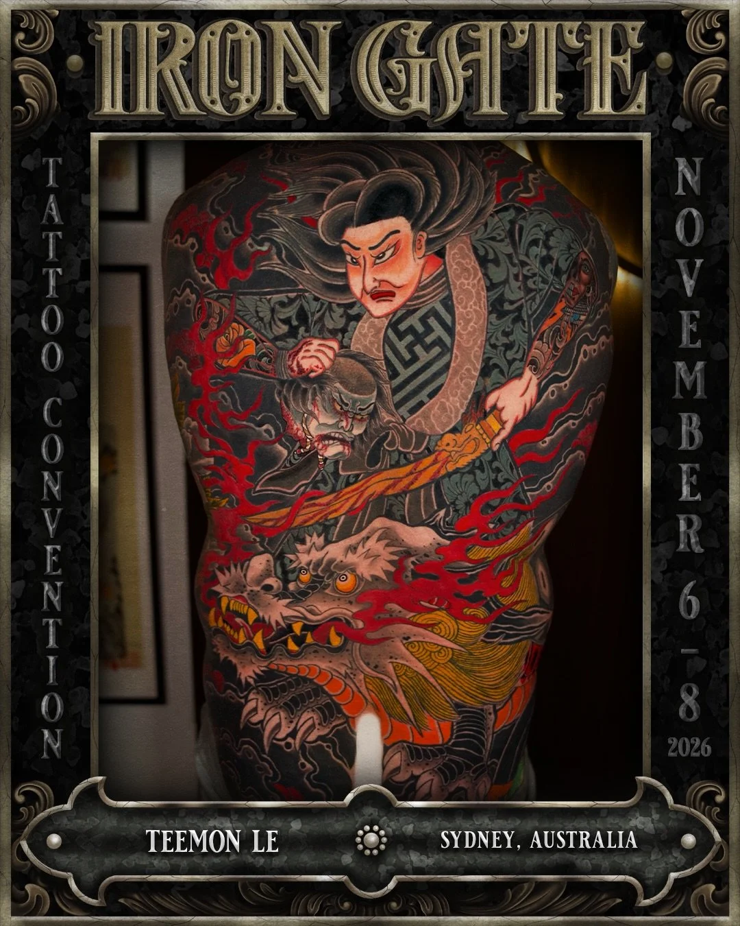 @teemon_le - Sydney, Australia 🇦🇺 

Owner of @flyink_tattoostudio, we are so excited to welcome Teemon to ⛓️IRON GATE 2026⛓️

Contact @teemon_le for bookings!

💥 EARLY BIRD TICKETS ON SALE NOW!
🗓 NOVEMBER 6TH - 8TH 2026
📍 THE HORDERN PAVILION, M