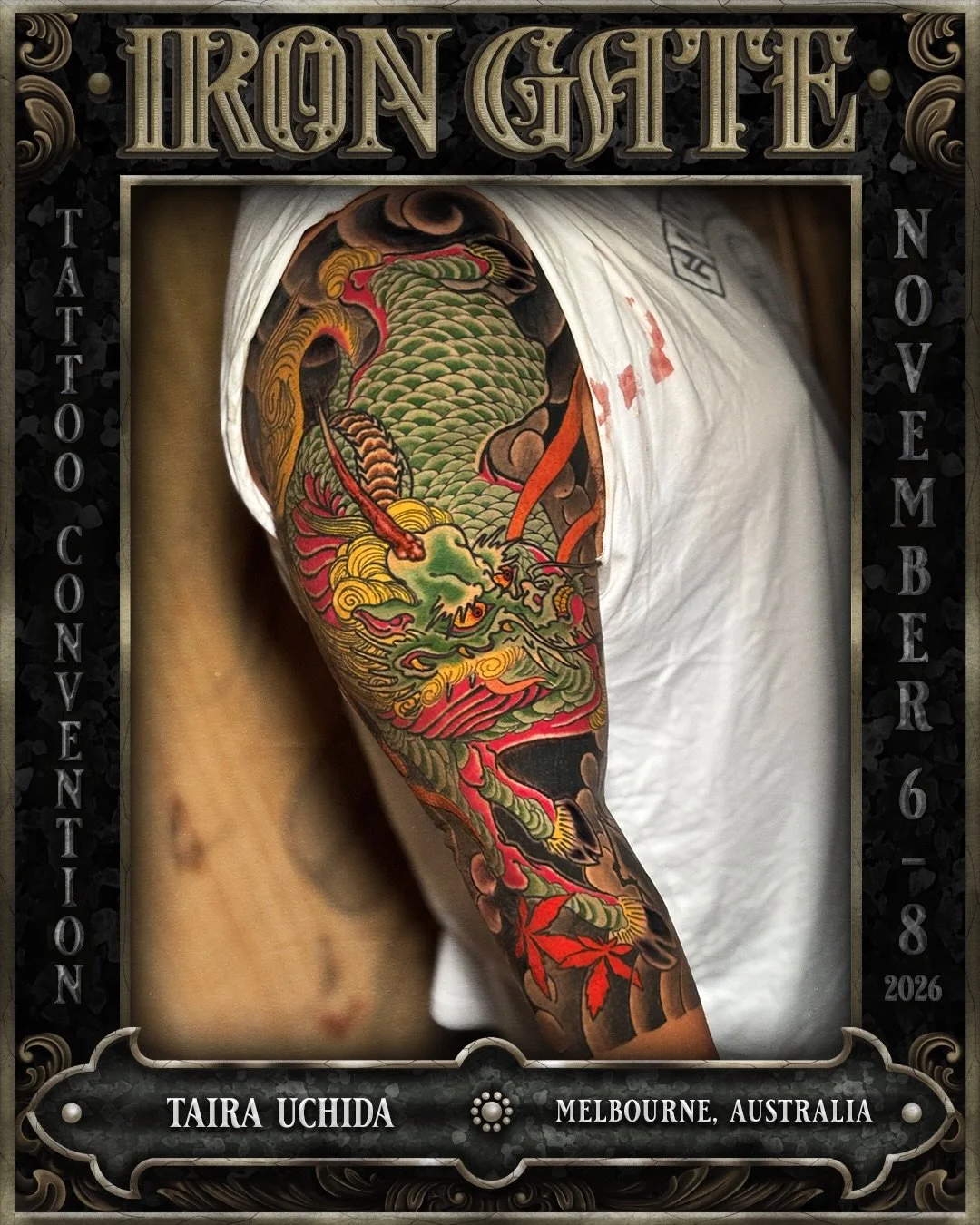 @tairatattoos - Melbourne, Australia 🇦🇺 

Working out of @greystreettattoo, we are so excited to welcome Taira to ⛓️IRON GATE 2026⛓️

Contact @tairatattoos for bookings!

💥 EARLY BIRD TICKETS ON SALE NOW!
🗓 NOVEMBER 6TH - 8TH 2026
📍 THE HORDERN 