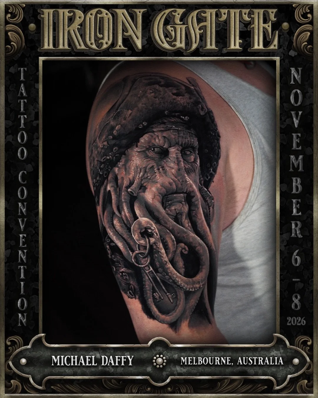 @daffytattoos - Melbourne, Australia 🇦🇺 

Working out of @theblackmarktattoo, we are so excited to welcome Daffy to ⛓️IRON GATE 2026⛓️

Contact @daffytattoos for bookings!

💥 TICKETS ON SALE NOW!
🗓 NOVEMBER 6TH - 8TH 2026
📍 THE HORDERN PAVILION,