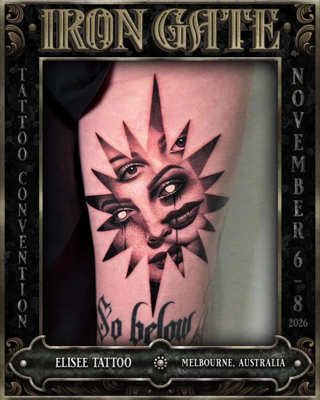 @eliseetattoo - Melbourne, Australia 🇦🇺 

Working out of @umbratattoo, we are so excited to welcome Elise to ⛓️IRON GATE 2026⛓️

Contact @eliseetattoo for bookings!

💥 TICKETS ON SALE NOW!
🗓 NOVEMBER 6TH - 8TH 2026
📍 THE HORDERN PAVILION, MOORE 