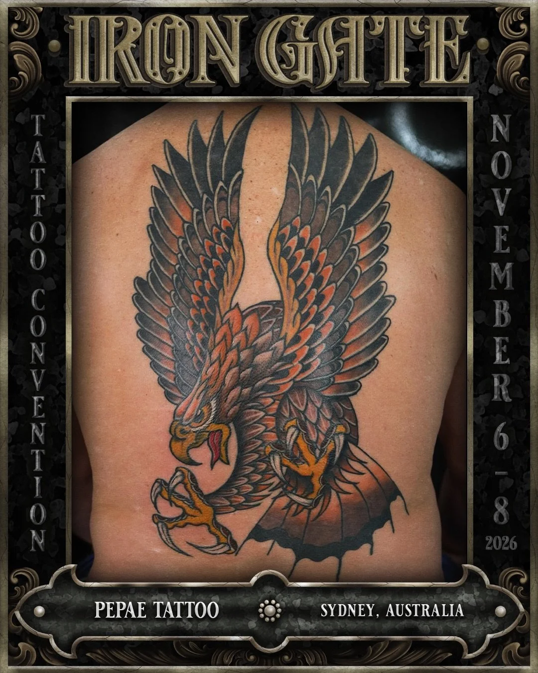 @pepaetattoo - Sydney, Australia 🇦🇺 

Working out of @kayagardentattoo, we are so excited to welcome Pep to ⛓️IRON GATE 2026⛓️

Contact @pepaetattoo for bookings!

💥 TICKETS ON SALE NOW!
🗓 NOVEMBER 6TH - 8TH 2026
📍 THE HORDERN PAVILION, MOORE PA