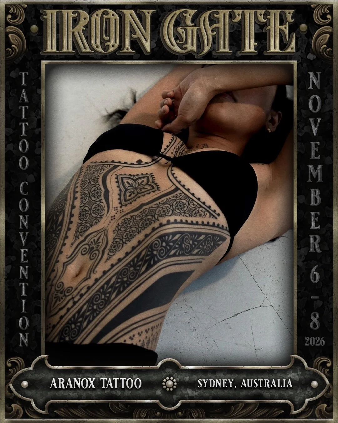 @aranoxtattoo - Sydney, Australia 🇦🇺 

Working out of @handinhand_tattoo, we are so excited to welcome Ara to ⛓️IRON GATE 2026⛓️

Contact @aranoxtattoo for bookings!

💥 TICKETS ON SALE NOW!
🗓 NOVEMBER 6TH - 8TH 2026
📍 THE HORDERN PAVILION, MOORE