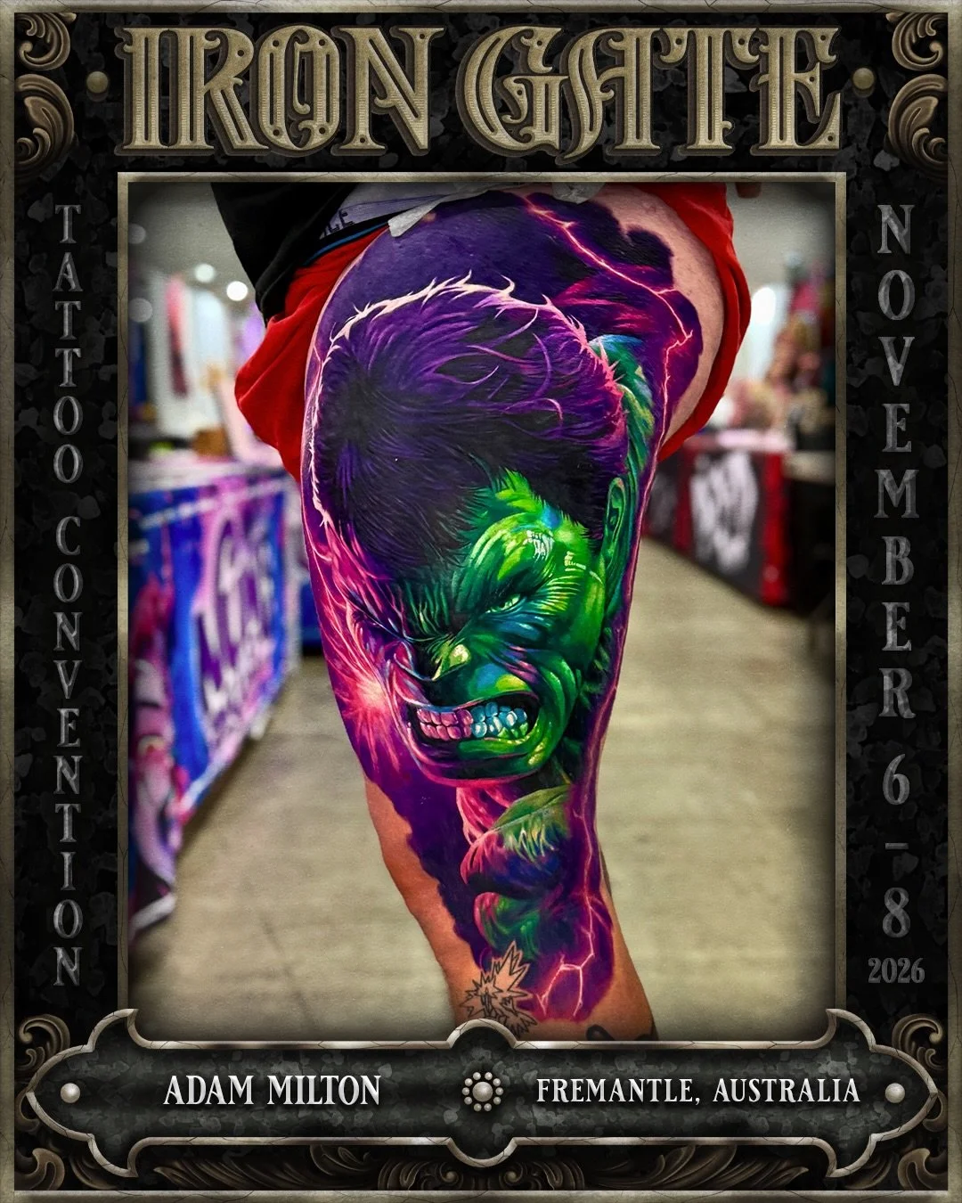 @adammiltontattoos - Fremantle, Australia 🇦🇺 

We are so excited to welcome Adam to ⛓️IRON GATE 2026⛓️

Contact @adammiltontattoos for bookings!

💥 TICKETS ON SALE NOW!
🗓 NOVEMBER 6TH - 8TH 2026
📍 THE HORDERN PAVILION, MOORE PARK, SYDNEY
🐉 POWE