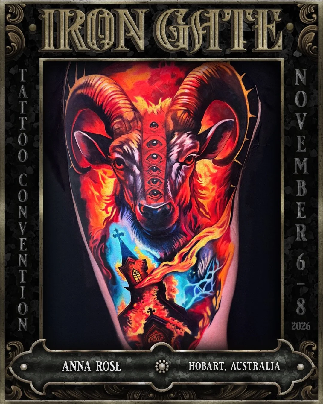 @anna_rose_tattoo - Hobart, Australia 🇦🇺 

We are so excited to welcome Anna to ⛓️IRON GATE 2026⛓️

Contact @anna_rose_tattoo for bookings!

💥 TICKETS ON SALE NOW!
🗓 NOVEMBER 6TH - 8TH 2026
📍 THE HORDERN PAVILION, MOORE PARK, SYDNEY
🐉 POWERED B