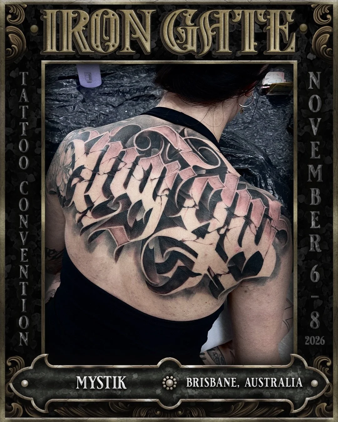 @mystiktattoos - Brisbane, Australia 🇦🇺 

Owner of @harpoonandhighwater, we are so excited to welcome Mystik to ⛓️IRON GATE 2026⛓️

Contact @mystiktattoos for bookings!

💥 TICKETS ON SALE NOW!
🗓 NOVEMBER 6TH - 8TH 2026
📍 THE HORDERN PAVILION, MO