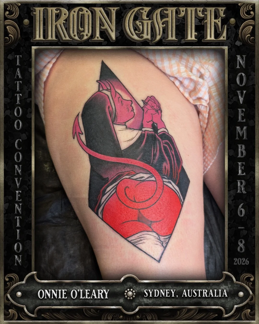 @onnieolearytattoo - Sydney, Australia 🇦🇺 

Working out of @lighthouse_tattoo, we are so excited to welcome Onnie to ⛓️IRON GATE 2026⛓️

Contact @onnieolearytattoo for bookings!

💥 TICKETS ON SALE NOW!
🗓 NOVEMBER 6TH - 8TH 2026
📍 THE HORDERN PAV