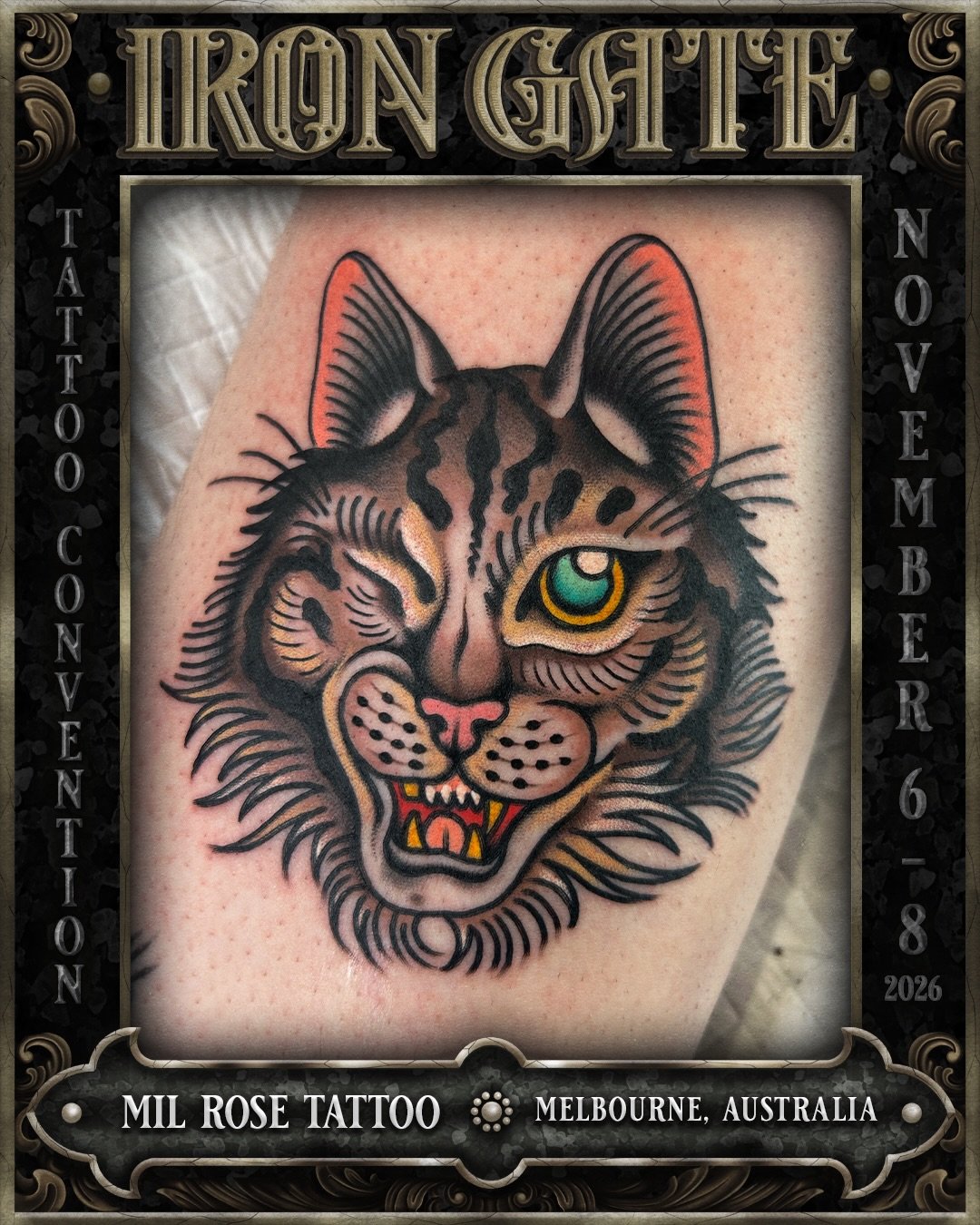 @milrosetattoo - Melbourne, Australia 🇦🇺 

Working out of @andersonstreettattoo, we are so excited to welcome Mil to ⛓️IRON GATE 2026⛓️

Contact @milrosetattoo bookings!

💥 TICKETS ON SALE NOW!
🗓 NOVEMBER 6TH - 8TH 2026
📍 THE HORDERN PAVILION, M