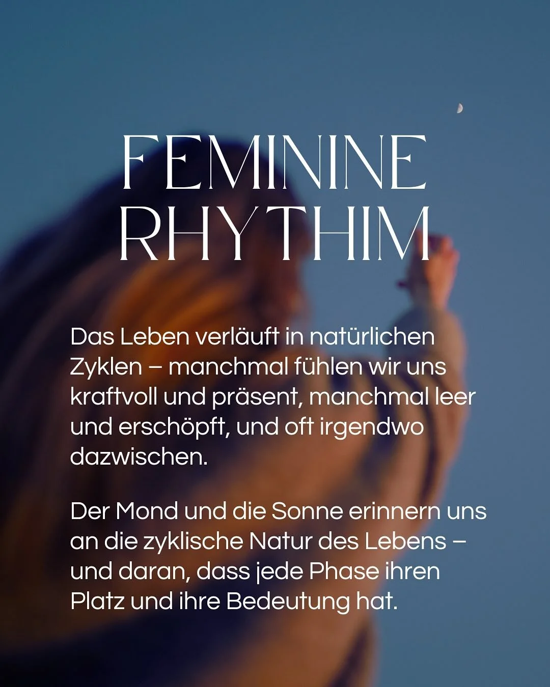 &bdquo;Ich erkenne immer mehr, wie sehr mein Zyklus meine Energie und Stimmung pr&auml;gt.
Es gibt Tage voller Klarheit, Motivation und Leichtigkeit &ndash; aber auch solche, in denen ich R&uuml;ckzug brauche.
Beides ist richtig.

Mein K&ouml;rper be