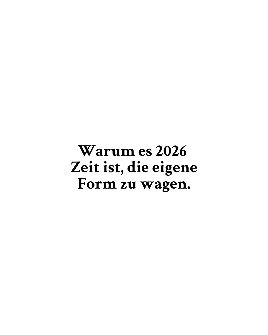 ⠀
⠀
DIE EIGENE FORM WAGEN. 2026: DIE ARCHITEKTUR DER SOUVER&Auml;NIT&Auml;T.
⠀
Die VERMEINTLICHE SICHERHEIT deiner Rollen ist ein K&Auml;FIG, in dem dein Wesen gefangen bleibt. WAHRE SOUVER&Auml;NIT&Auml;T beginnt dort, wo du deine EIGENE FORM und de